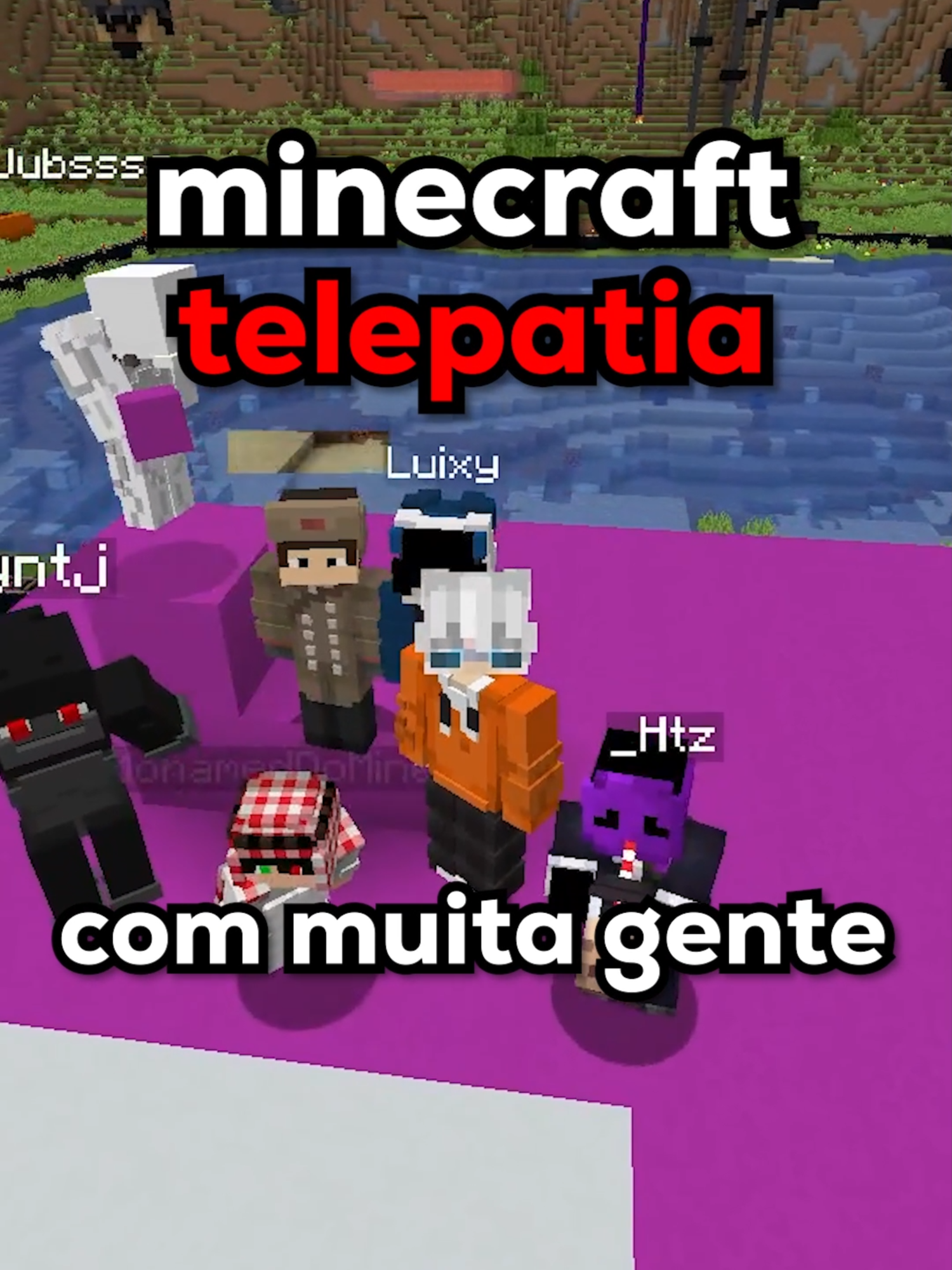 TELEPATIA no MINECRAFT com MUITA GENTE! #Minecraft #fyp