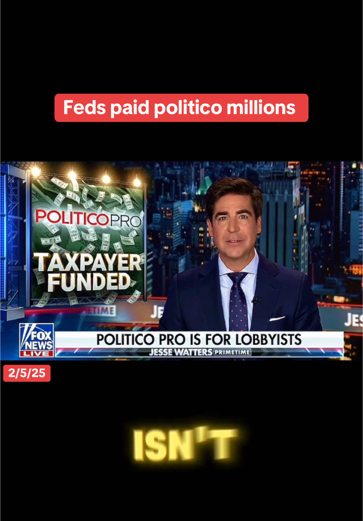 Feds paid politico millions #usa_tiktok #usa #fypシ゚viral #🇺🇸 #trump #2025 #republicans #democrats #american #elon #fox #biden #political  