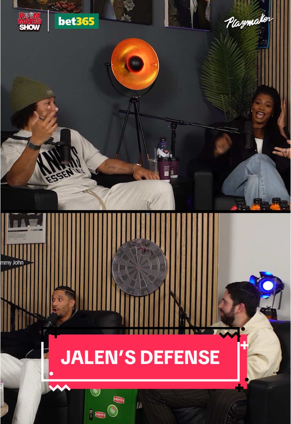 Josh does not think Jalen has gotten better as a defender 🤣 #roommatesshow #joshhart #jalenbrunson #taylorrooks 