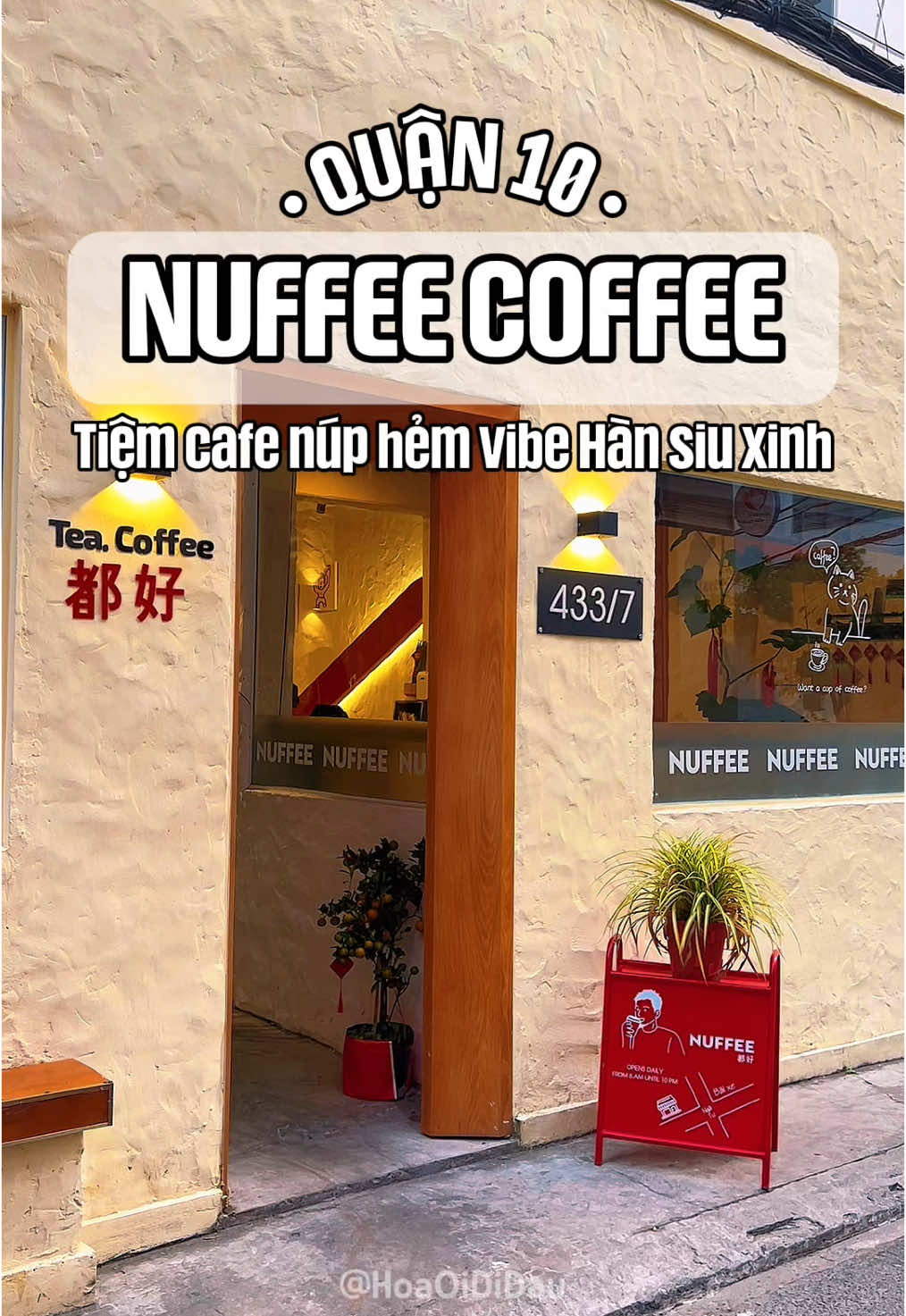 NUFFEE COFFEE - Tiệm cafe núp hẻm vibe Hàn siu xinh #hoaoididau #xuhuong #tiktokcreatorsearchinsightsincentive #nuffee #quan10 #cafeviewdep 