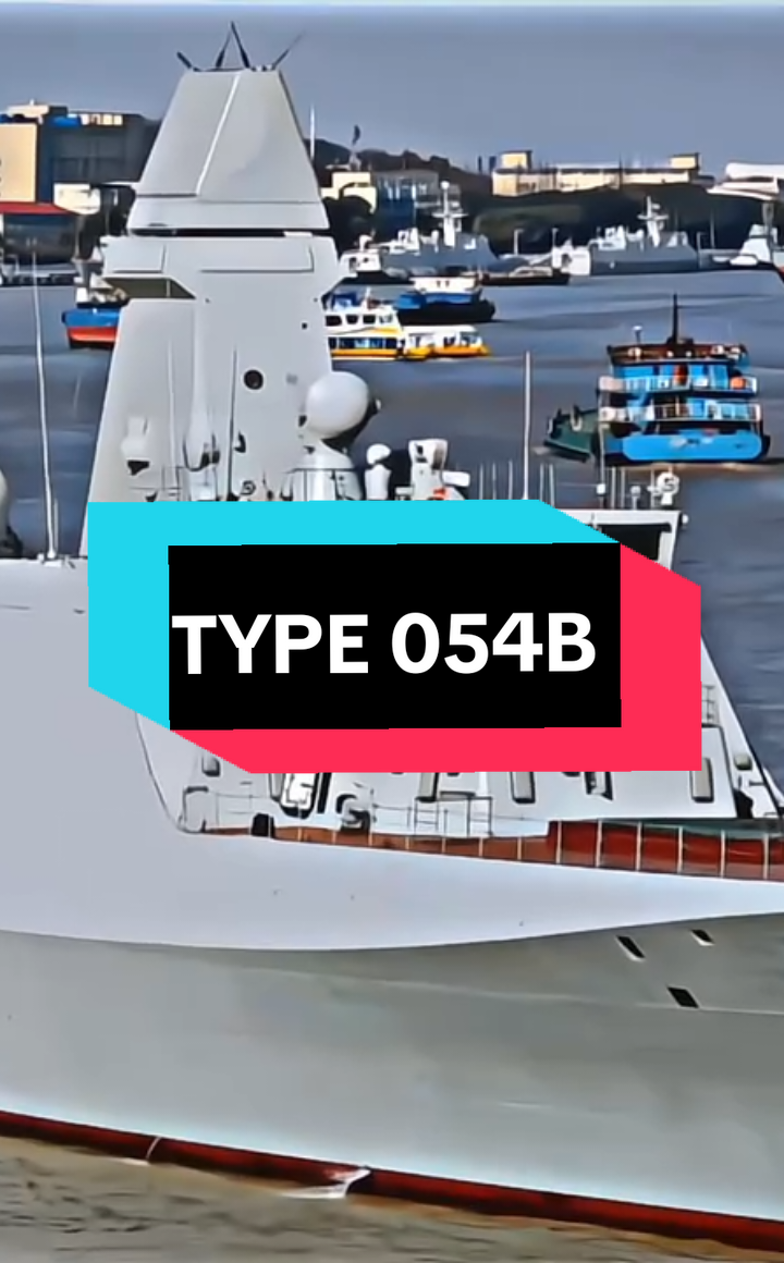 Type 054B (NATO/OSD Jiangkai III) adalah kelas fregat berpeluru kendali yang sedang dibangun untuk Republik Rakyat Tiongkok. Fregat ini merupakan pengembangan dari fregat Tipe 054A, dan sekitar 16m (50 kaki) lebih panjang dan 1m (3 kaki) lebih lebar dari pendahulunya. Pada tahun 2010-an, pengamat militer Tiongkok berspekulasi tentang desain penerus fregat Tipe 054A, yang diberi nama Tipe 054B atau Tipe 057. Pada awal tahun 2020-an, intelijen yang lebih meyakinkan menyatakan bahwa penerus Tipe 054A adalah Tipe 054B. Dua lambung pertama dibuat pada tahun 2022 di galangan kapal Hudong dan galangan kapal Huangpu di Shanghai dan diluncurkan pada tahun 2023. Fregat pertama, Luohe, ditugaskan pada tanggal 22 Januari 2025 di Qingdao. Tipe 054B lebih panjang dan lebih lebar dari Tipe 054A. Haluannya tertutup. Radar array bertahap berputar dua sisi dipasang di bagian atas tiang depan yang terintegrasi. Bagian buritan memiliki port untuk memasang sonar dan umpan yang ditarik. Persenjataannya meliputi meriam utama 100 mm, menyerupai H/PJ-87, sistem peluncur vertikal (VLS) 32 sel, sistem senjata jarak dekat 30 mm 11 laras Tipe 1130, dan rudal pertahanan udara HQ-10 Landasan helikopter cukup besar untuk menampung Harbin Z-20. #type054b #frigate #china #history #wikipedia #fyp #remeinyuk #lewatberanda 