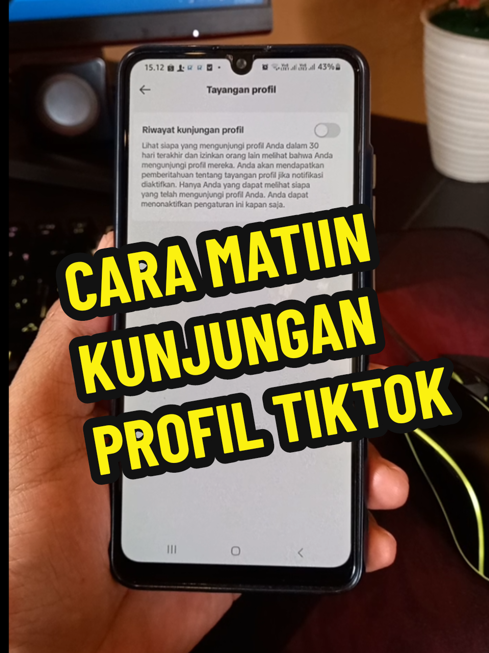 Cara Matiin Kunjungan Profil ! Kalau kamu nggk pengen riwayat kunjungan tiktok mu kelihatan. Cara ini sudah 100% Jaminan sebagai panduan untuk setting wa agar kunjungan profil pada tiktok tidak terlihat.  Sangat cocok kalau misal ingin melihat profil orang lain atau gebetan heheh. Gass lah simak video nya sampai selesai.  Pastikan pengaturan kunjungan profil mu mati sebelum ngintip profil orang lain 😀  #caramatiinkunjunganprofil #kunjunganprofil #tiktok #profiltiktok 