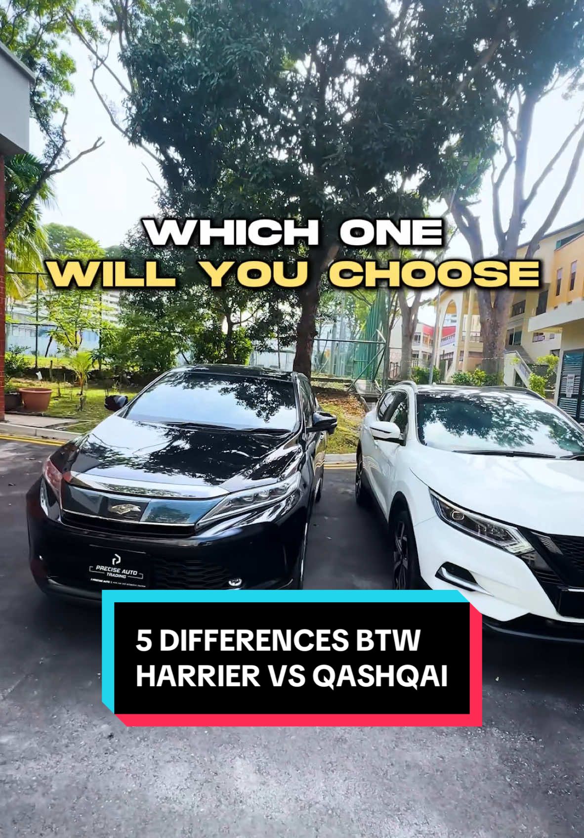 Toyota Harrier VS Nissan Qashqai, which one will you get? Contact us @ 94897930 or leave a comment down below, we will get back to you! #carsales #suv #toyota #nissan #singaporecars #carenthusiast #fyp #trending #viral 