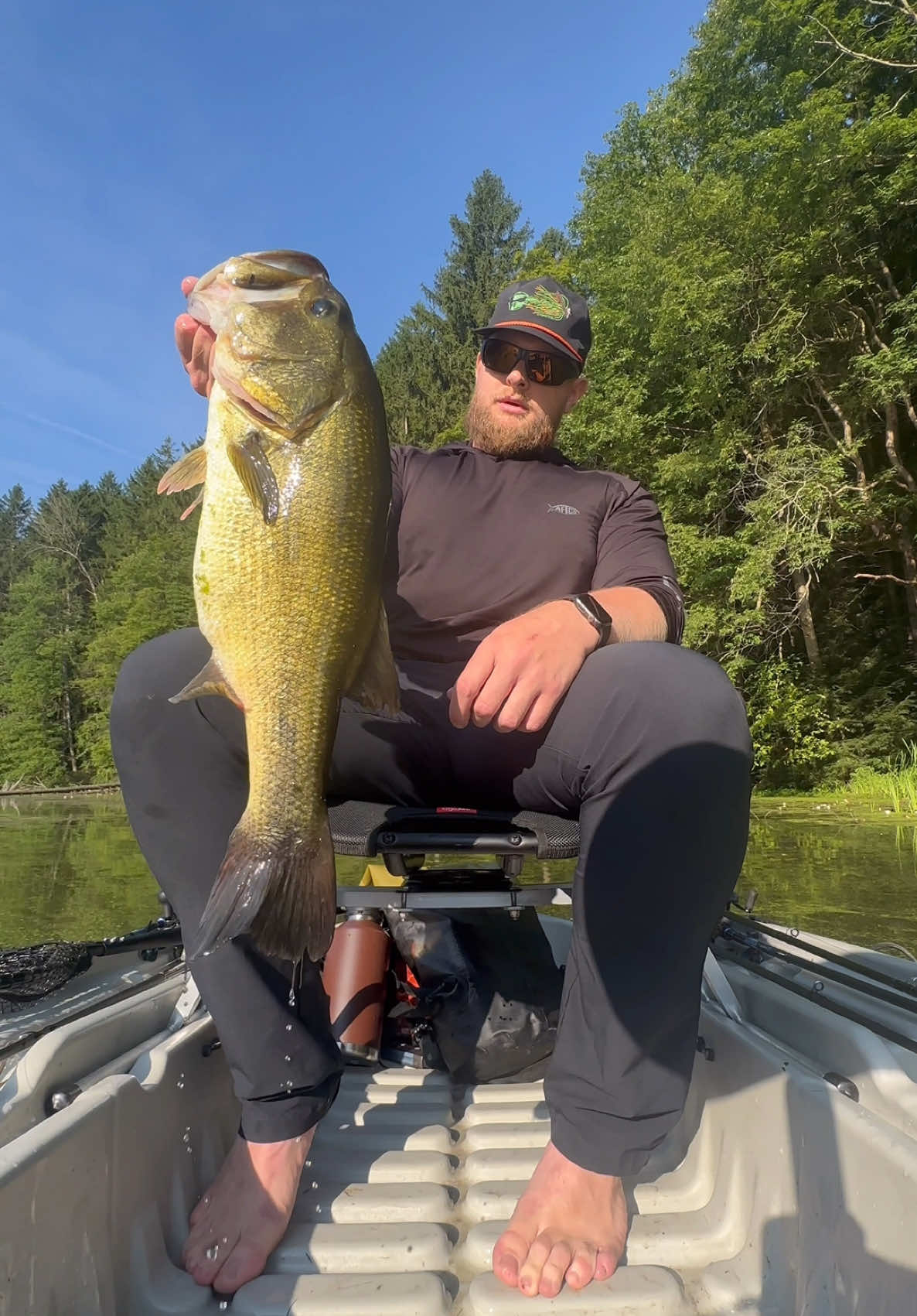 This bass went airborne to eat the topwater frog! 🔥🐸 #fishing #fishingvideo #bassfishing #topwater #frogfishing #largemouthbass #bigfish 