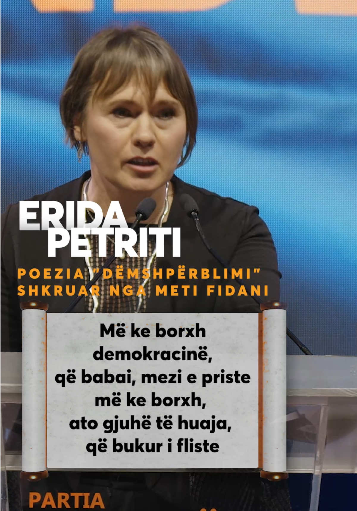 Ju ftoj të ndiqni një poezi të recituar nga Erida Petriti gjatë Konventës së Partisë Mundësia në Itali, shkrimtare dhe lexuese për publikun italian #agronshehaj #mundesia #partiamundesia 