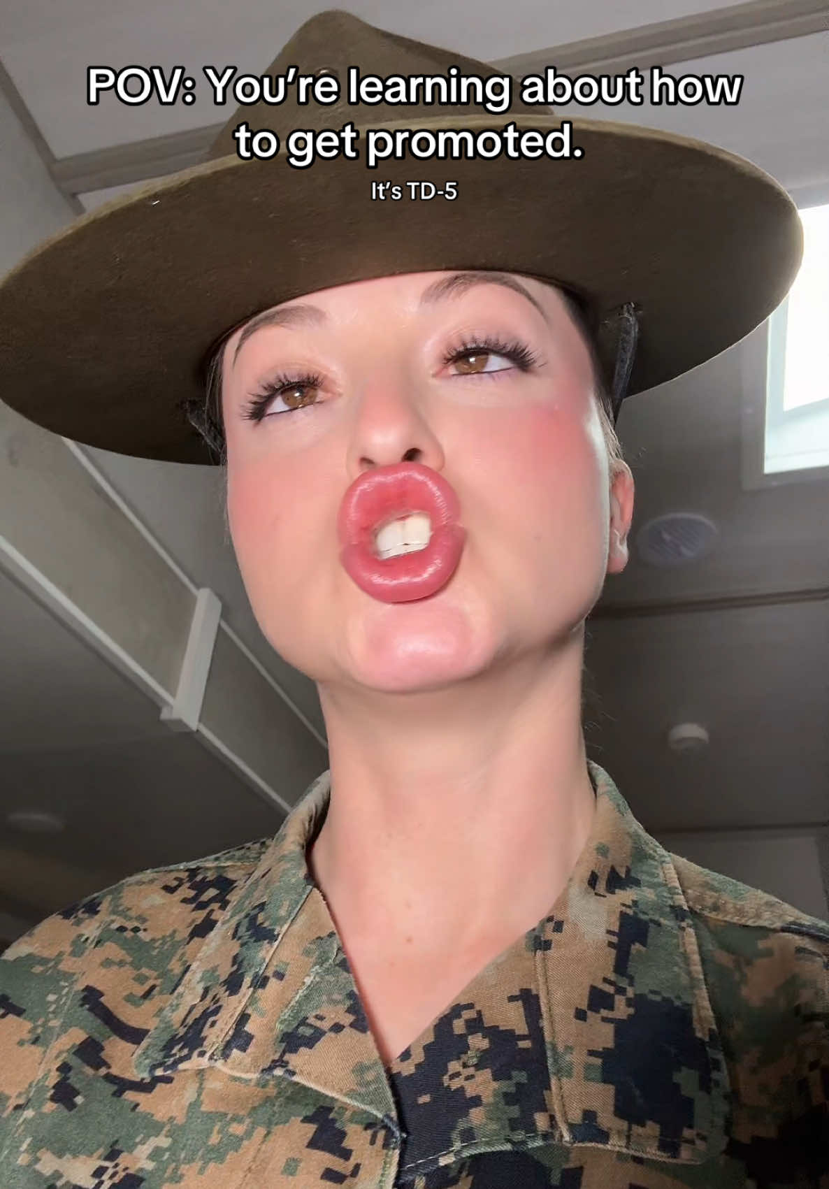 It’s apparently the only way to get promoted as a female in the military… according to male sources.  #fypシ #viral #foryoupage #explorepage #marines #military #MentalHealth #woman #navy #army #explore #airforce #womenempowerment #veteran #skit #cosplay #foryou 