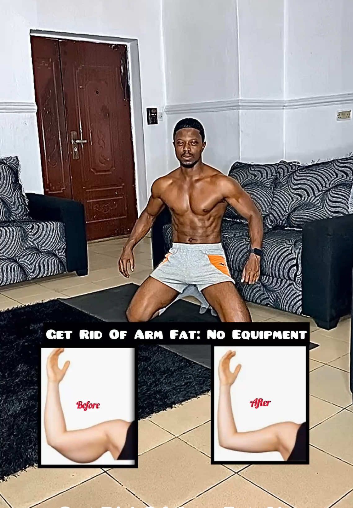 Get Rid Of Arm Fat: No Equipment  #armworkout #armfat #fatloss 