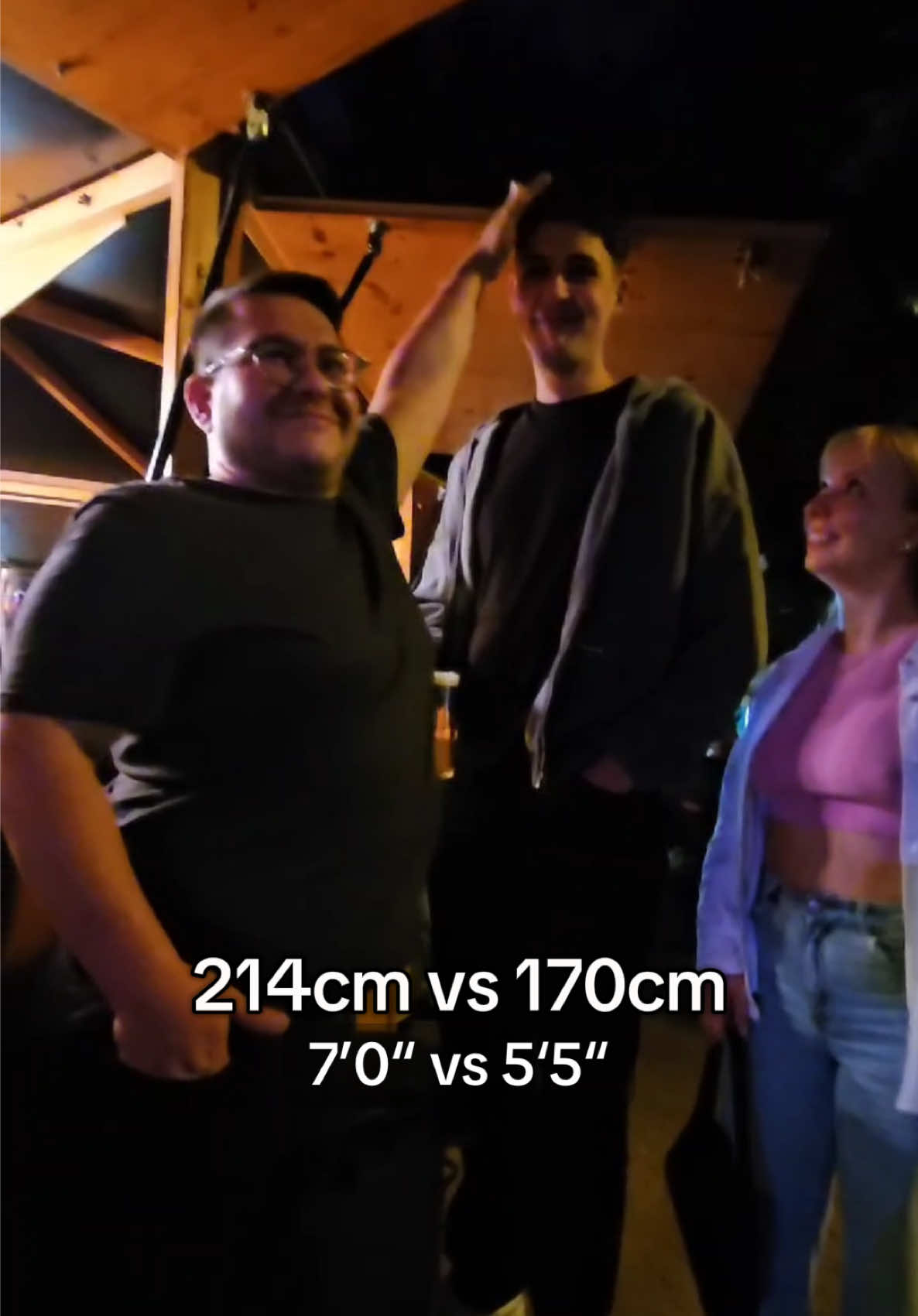 214cm vs 170cm vs 190cm😱😈                                                   #height #heightcomparison #tall #7footer #7ftguy #7ft 