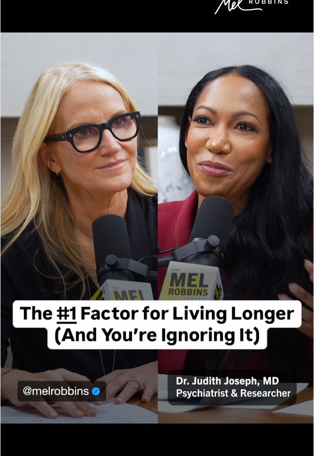 There will only ever be one you, so don’t ignore this key factor for living longer… This episode of The Mel Robbins Podcast with renowned researcher @Dr. Judith | Psychiatrist, MD is your playbook for a happier, more fulfilling, and more meaningful life. She is sharing the simple, science-backed habits that will truly make your life better.  If you’re ready to take control of your life, achieve your biggest goals, and create lasting happiness, this episode is for you.  🎧 “How to Create the Life You Want: Lessons From the #1 Happiness Researcher.”