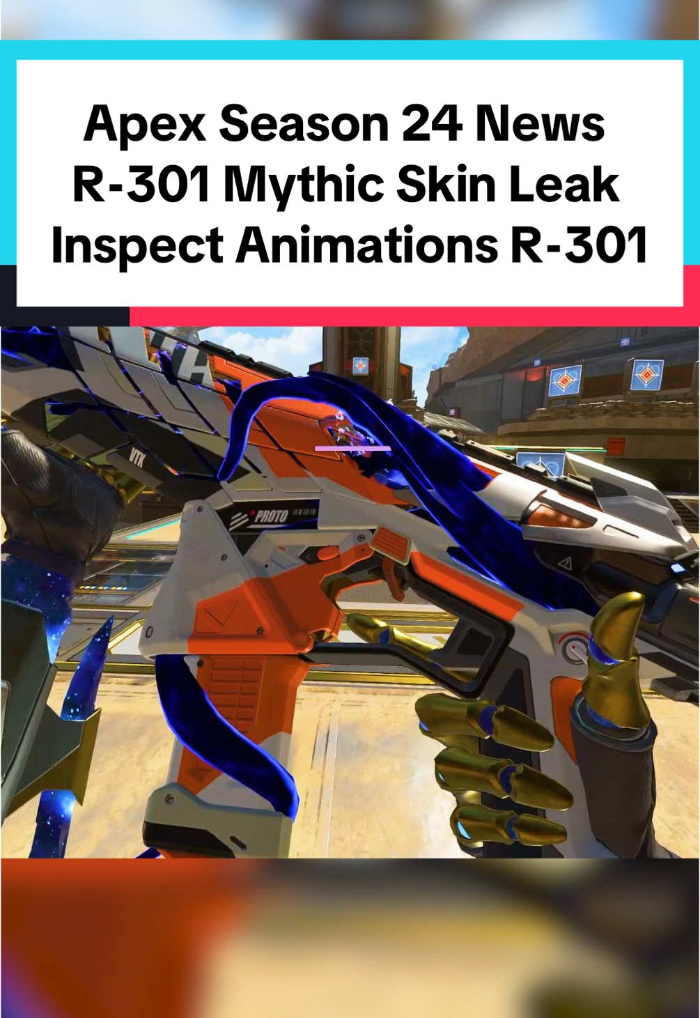 All Inspect Animations For R-301 Mythic Skin 👀 Season 24 of Apex Legends, known as Takeover, is releasing on February 11th, and there are huge buffs to Assault Legends, new Weapon Arsenals, a Mythic R-301 Skin, and so much more! The R-301 Mythic Weapon Skin has special inspect animations, reload animations, effects, and more! #apex #apexlegends #GamingOnTikTok #apexseason24 #creatorsearchinsights 