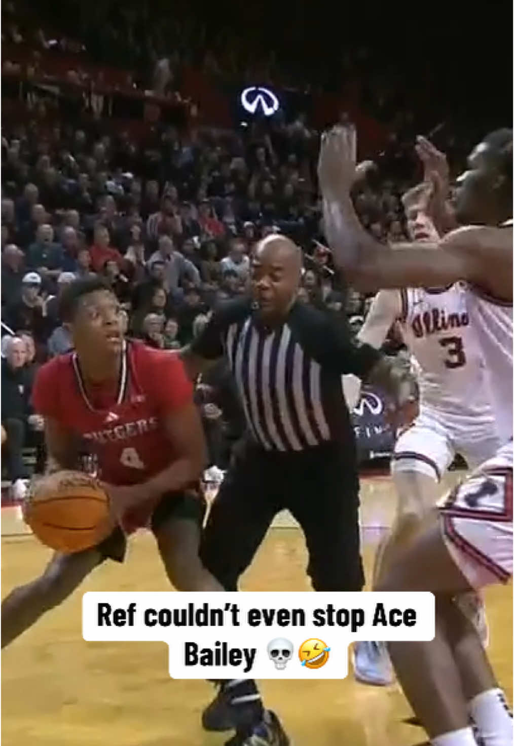 Ain’t nobody stopping him from a bucket 👏💀 #acebailey #collegebasketball #ref 