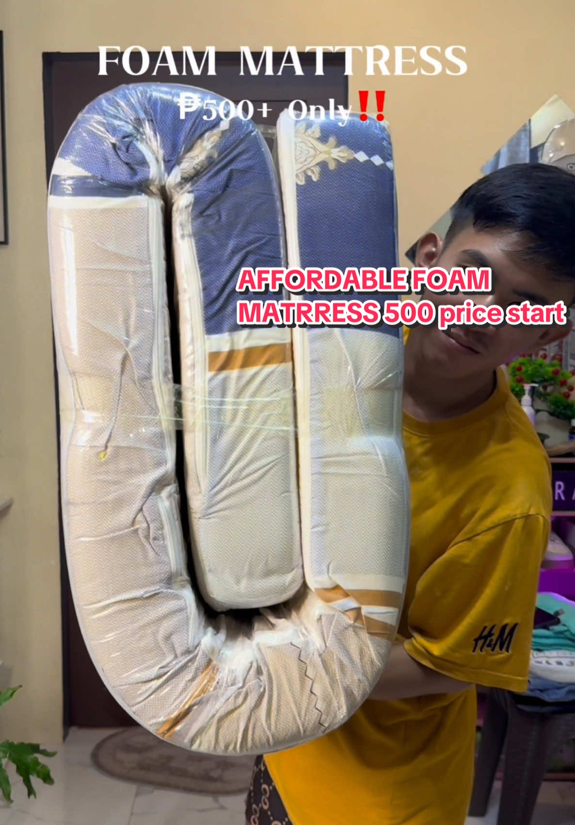 Napa order ulit sa sobrang mura at ganda netong Foam Mattress nato thank you seller😍👏#foammatress #foam #higaan #matrress #budgetfriendly 