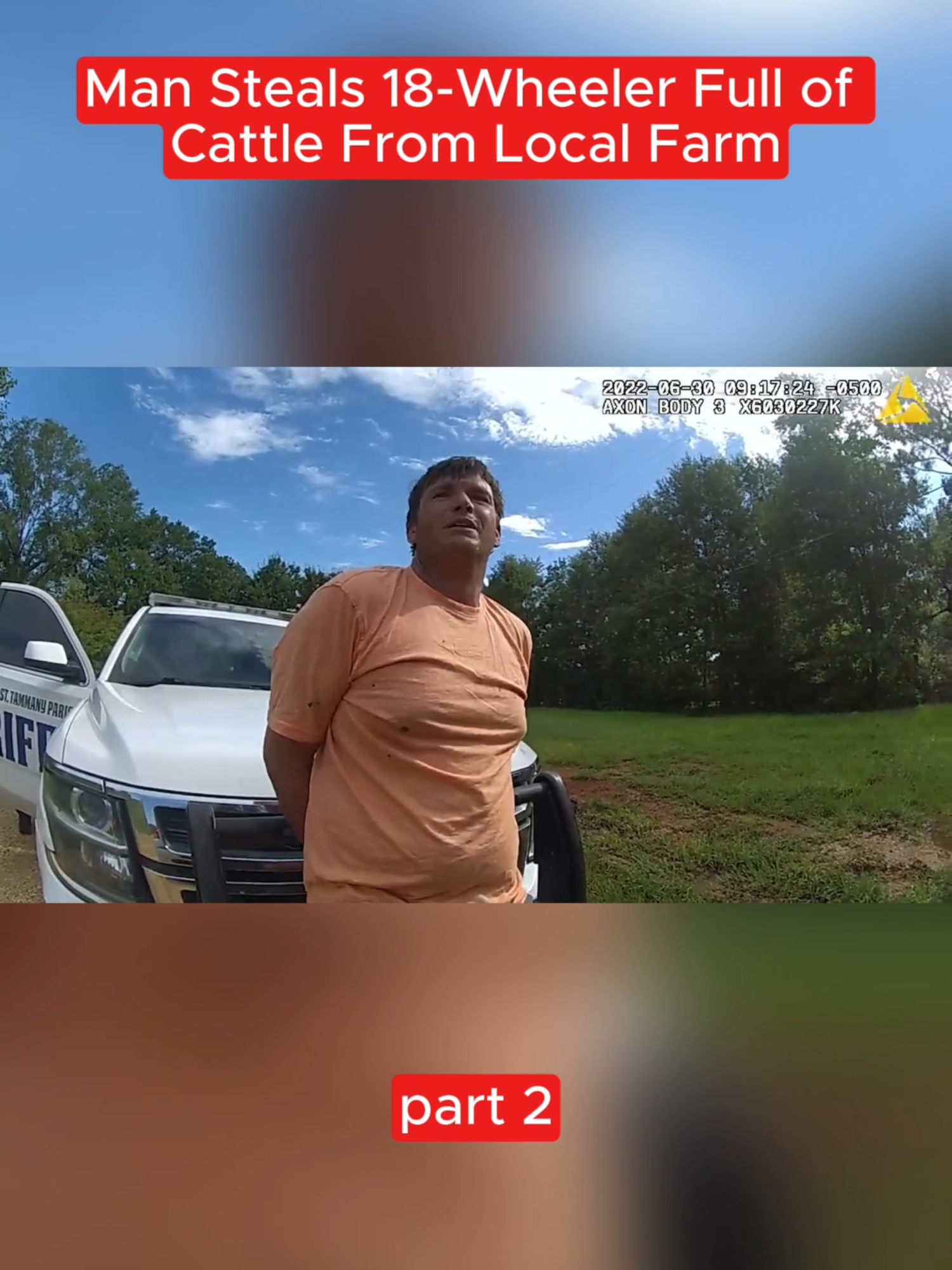 Man Steals 18-Wheeler Full of Cattle From Local Farm Part 2#copsoftiktok #cops #policechase #bodycam #foryoupagе #fyp #police #foryoupage #crime