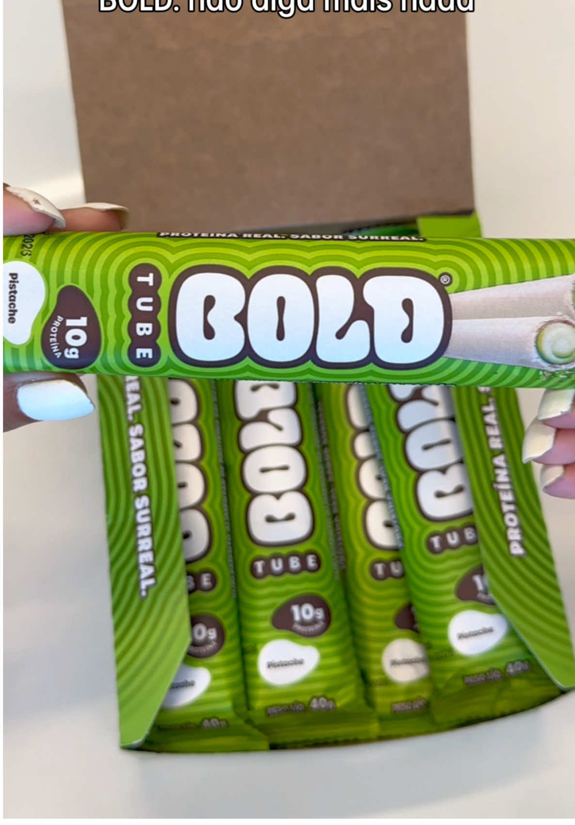 Nova BOLD Tube de Pistache com 10g de proteína 💚  #boldtok #boldsnacks #pistache 