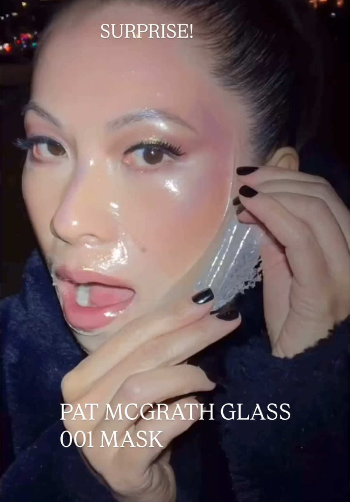 @Namvo giving us the glow of our dreams in Pat McGrath’s Glass 001 Mask! Glass 001 is multi-purpose. 1️⃣Use for artistry and recreate Pat’s viral #Margiela moment or  2️⃣ Get the Namvo glow at home  ✨✨✨✨  💧Hydrating and Nourishing ✨Gently Reveals Fresh Skin 🌹Infused with Soothing Glycerin and Rose Flower Water 💎After Use, Skin Appears Revitalized 💫Helps Blur & Minimize the Appearance of Pores After Use #nyfw #nyfw2025 #patmcgrathlabs #patmcgrath #glow #GlassSkin #glassskinicon 