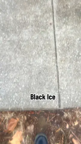 So deceiving #blackice #chicago #morning #freezingrain #careful