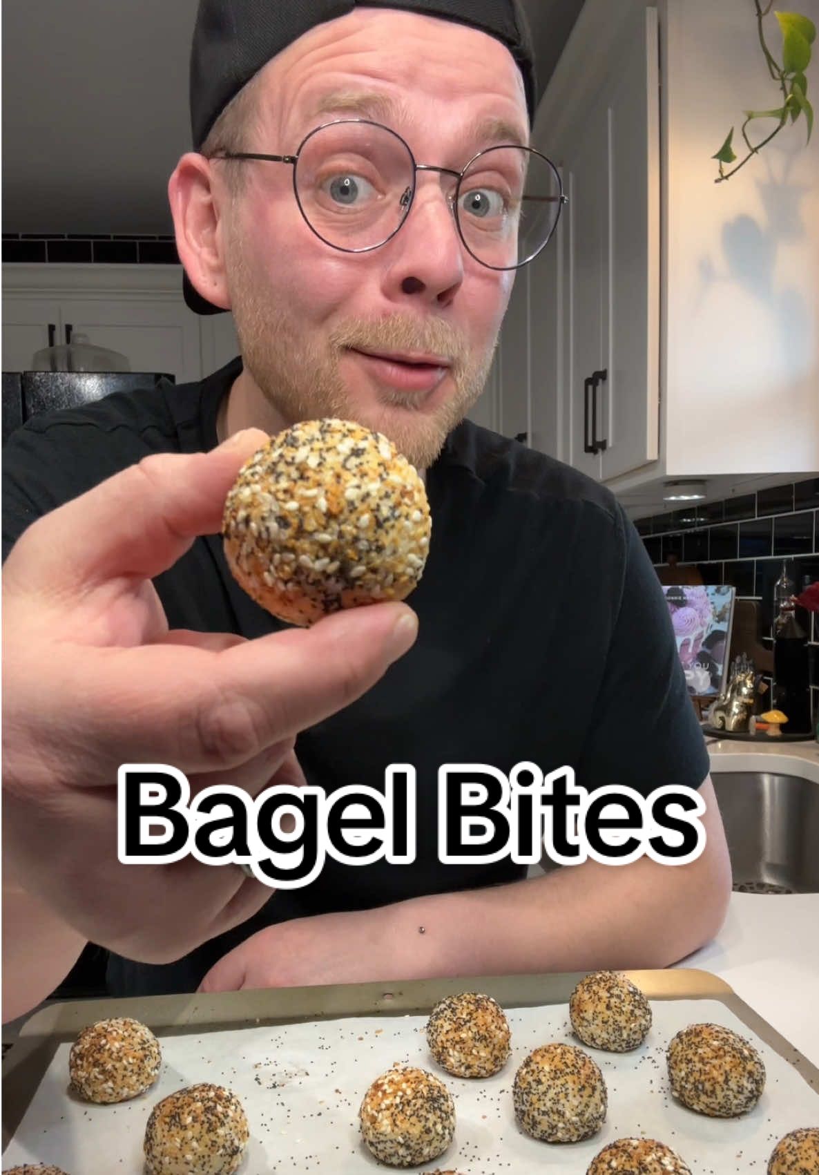 Easy Bagel Bites 😁 sub to my #youtube channel #bagel #bites #2ingredientbagelbites #yogurt #everythingbagel #EasyRecipe #superbowlsnacks #superbowlfood #ketofriendly #FoodTok #fyp  Bagel Bites  1 C. Yogurt  2 C. Almond Flour  Everything bagel seasoning  Mix yogurt and flour to form dough. Use a cookie scoop or pinch off desired bagel bite size and roll into a ball. Roll dough balls in everything bagel seasoning and place on baking sheet lined w/parchment paper.  Bake at 350°F for twenty to twenty five minutes. Let cool when finished baking and enjoy 