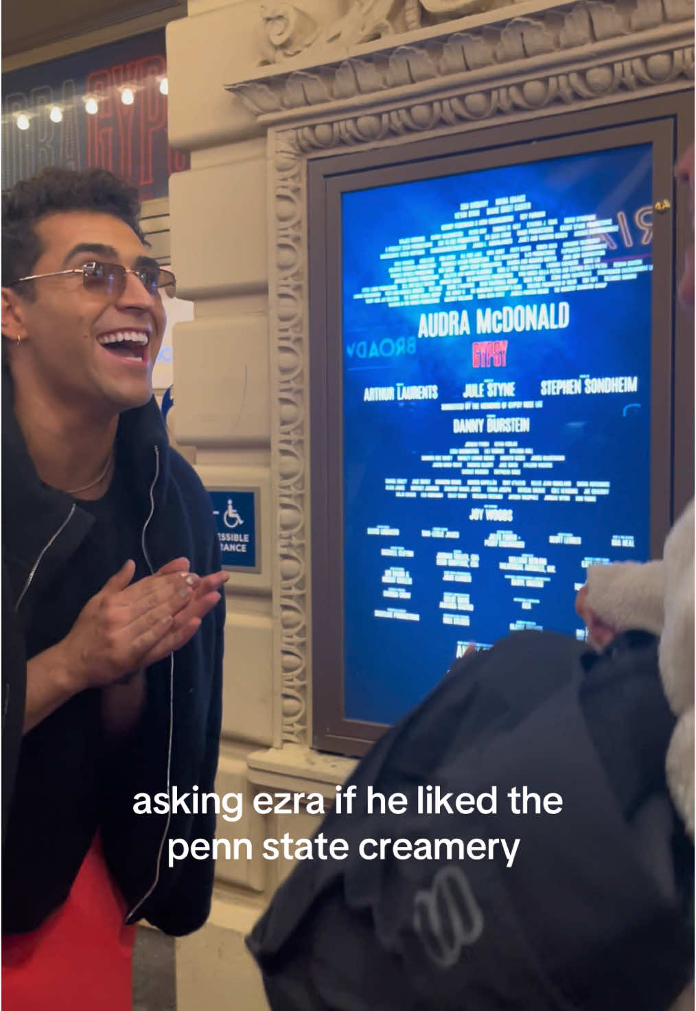 only @Evelyn would pull the #pennstatecreamery lore out for @Ezra Sosa  #trishapaytasbroadwaydream #dwts #ezrasosa #pennstate 