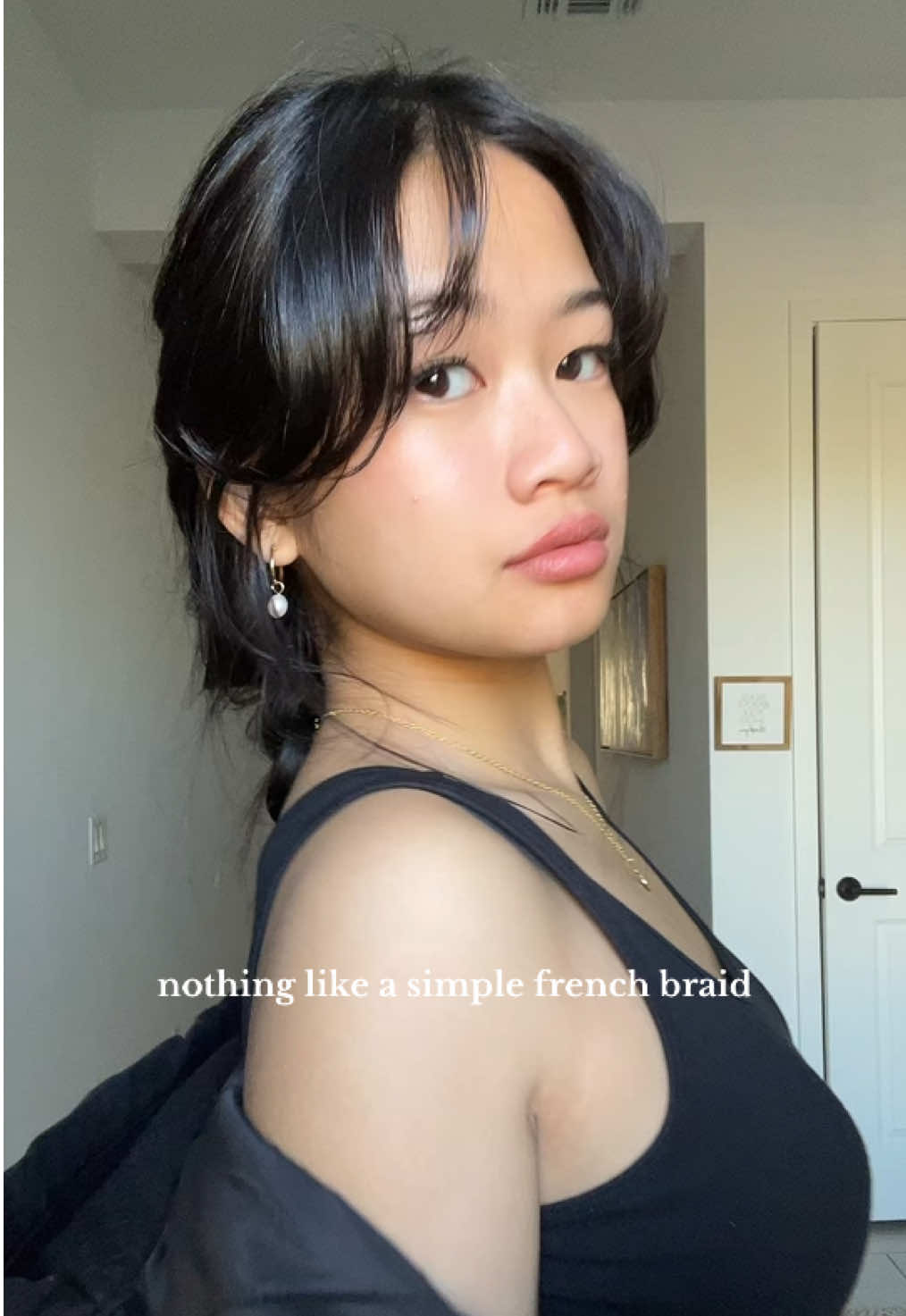 i had to redo it tho bc it got messy at school #fitcheck #OOTD #outfitinspo #fitspo #outfitideas #schooloutfit #wispybangs #curtainbangs #hairstyleideas #hairtok #hairstyles #frenchbraid 