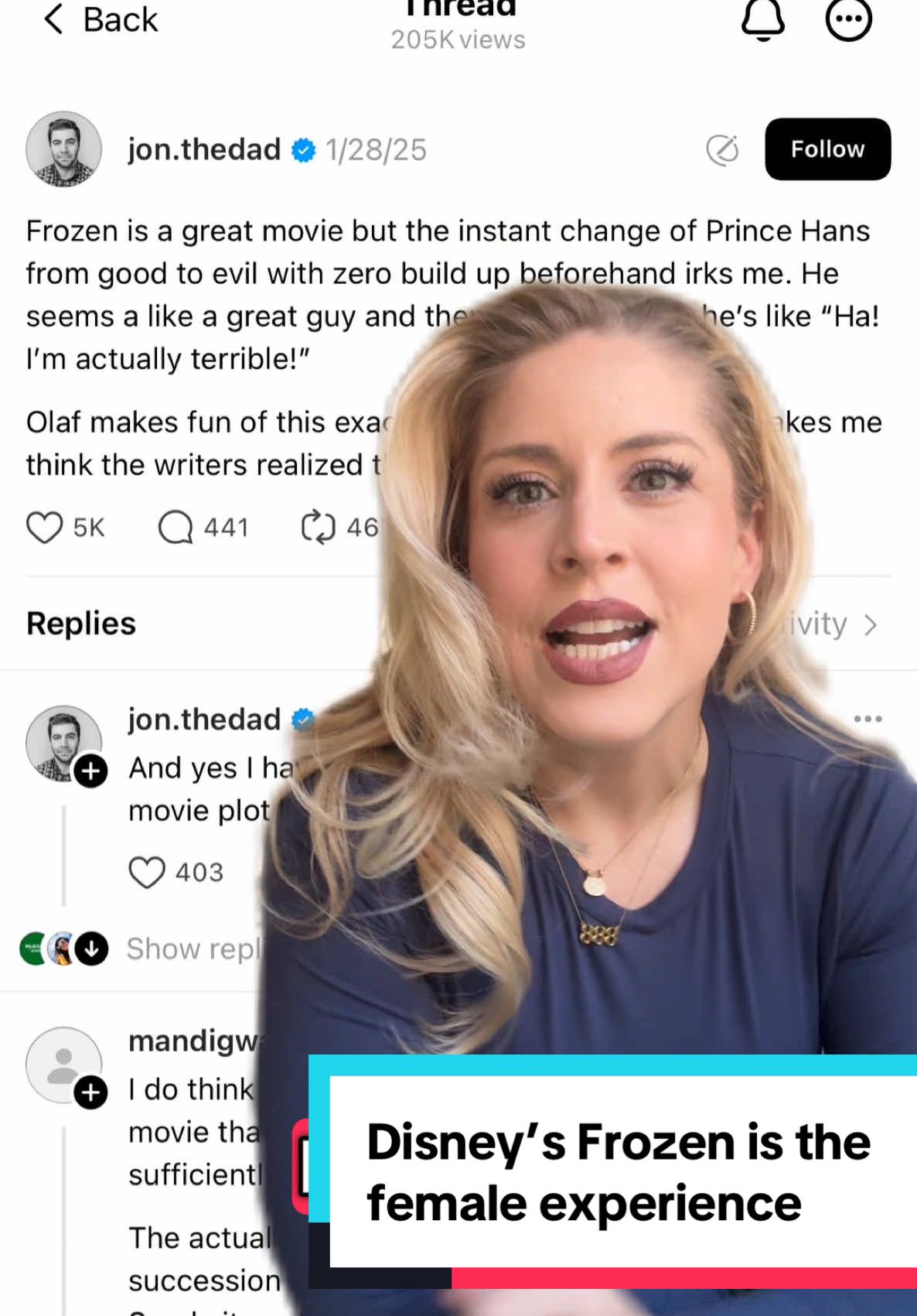 Frozen makes sense to women in general… you’re lucky if it seems far fetched, men! #frozenmovie #datingstories #femaleexperience #baitandswitch #datingtok 