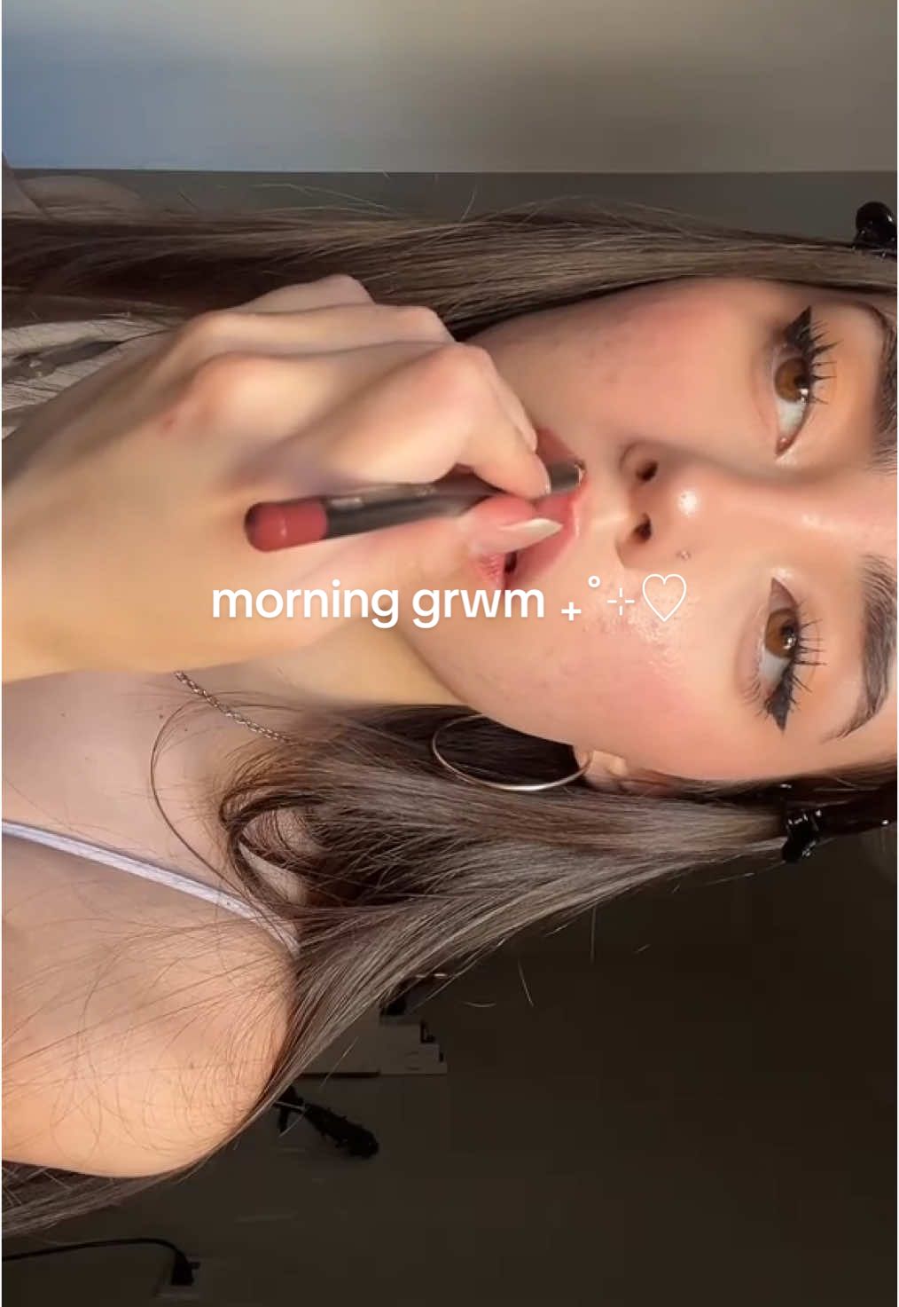 gracias por los 100k en insta🤍😭 sigo en tratamiento de acne btw #fyp #grwm #makeup 