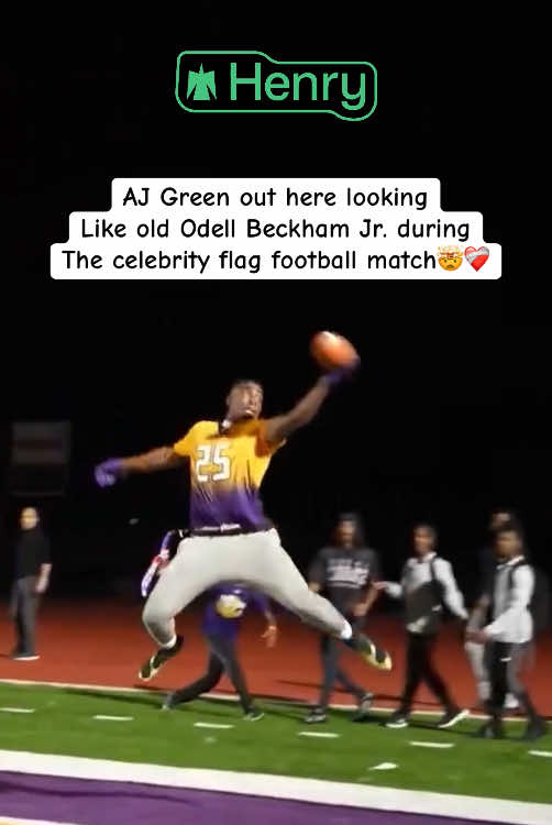 AJ Green out here looking Like old Odell Beckham Jr. during The celebrity flag football match🤯❤️‍🩹 #agent00 #fyp #football #nfl #ajgreen #shopwithhenry