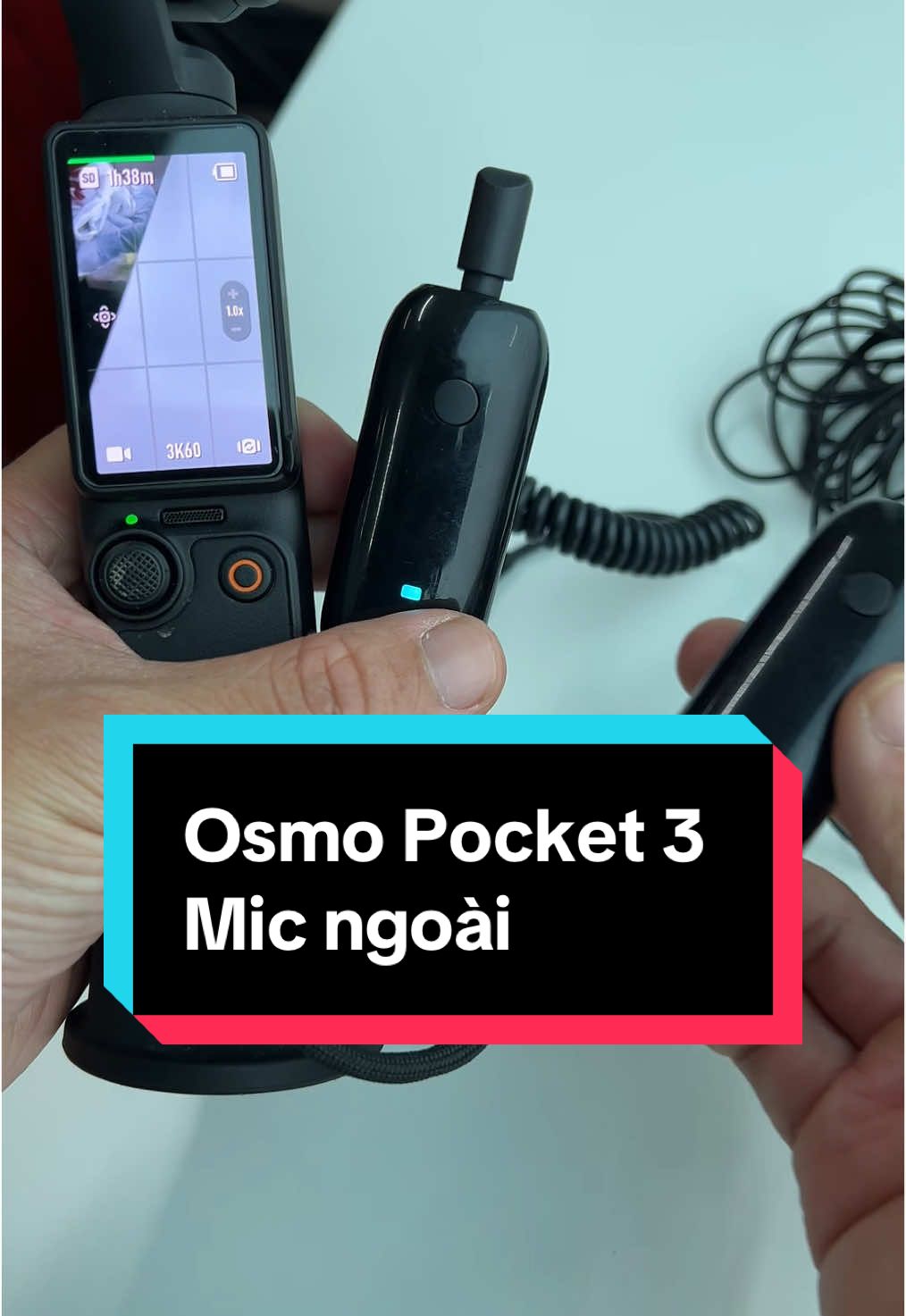 Osmo pocket 3 với mic ngoài không phải của DJI . #ducvuongday #LearnOnTikTok #kocnet #osmopocket3 #dji 