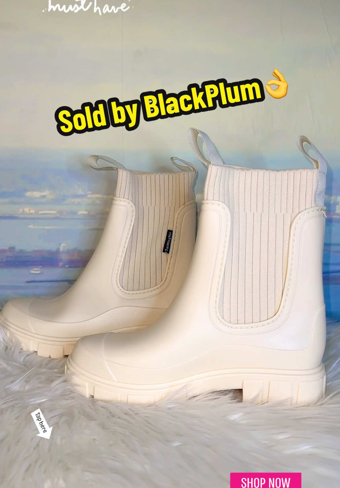 I found the perfect boots👌#chelsea #boots #shoes #tiktokshop #viral #womens #rainboots #waterproof #nonslip #thicksole #midcalf #greatquality #outdoor #allseason #comfortable #boots #deals #sale #loveatfirstfind #shopnow #blackplum #rainboots 