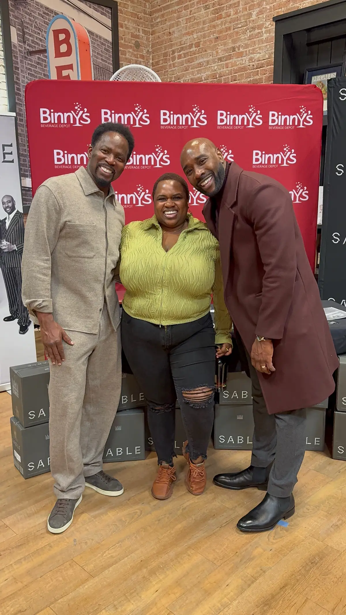 Just me, Morris Chestnut, Harold Perrineau, and a smooth new bourbon—no big deal! 🥃🔥 Had an amazing time at Binny’s meeting these legends and sipping on something special. Who’s ready to try this bourbon? 👀  @Morris Chestnut @binnysbev  #sable #BourbonWithTheBest #MorrisChestnut #HaroldPerrineau #BinnysChicago”