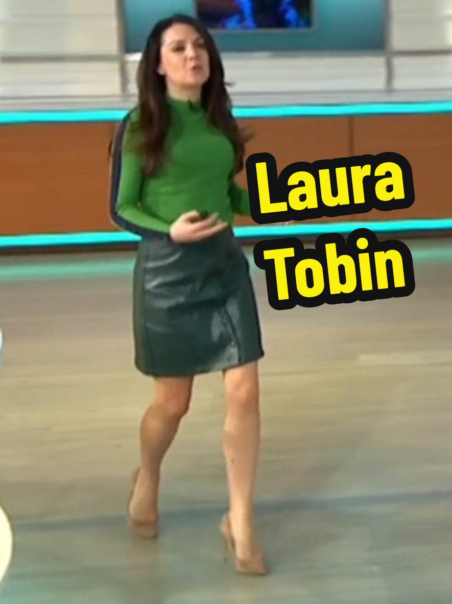 Laura Tobin This Morning 🔥 #LauraTobin #LeatherSkirt #WOW 