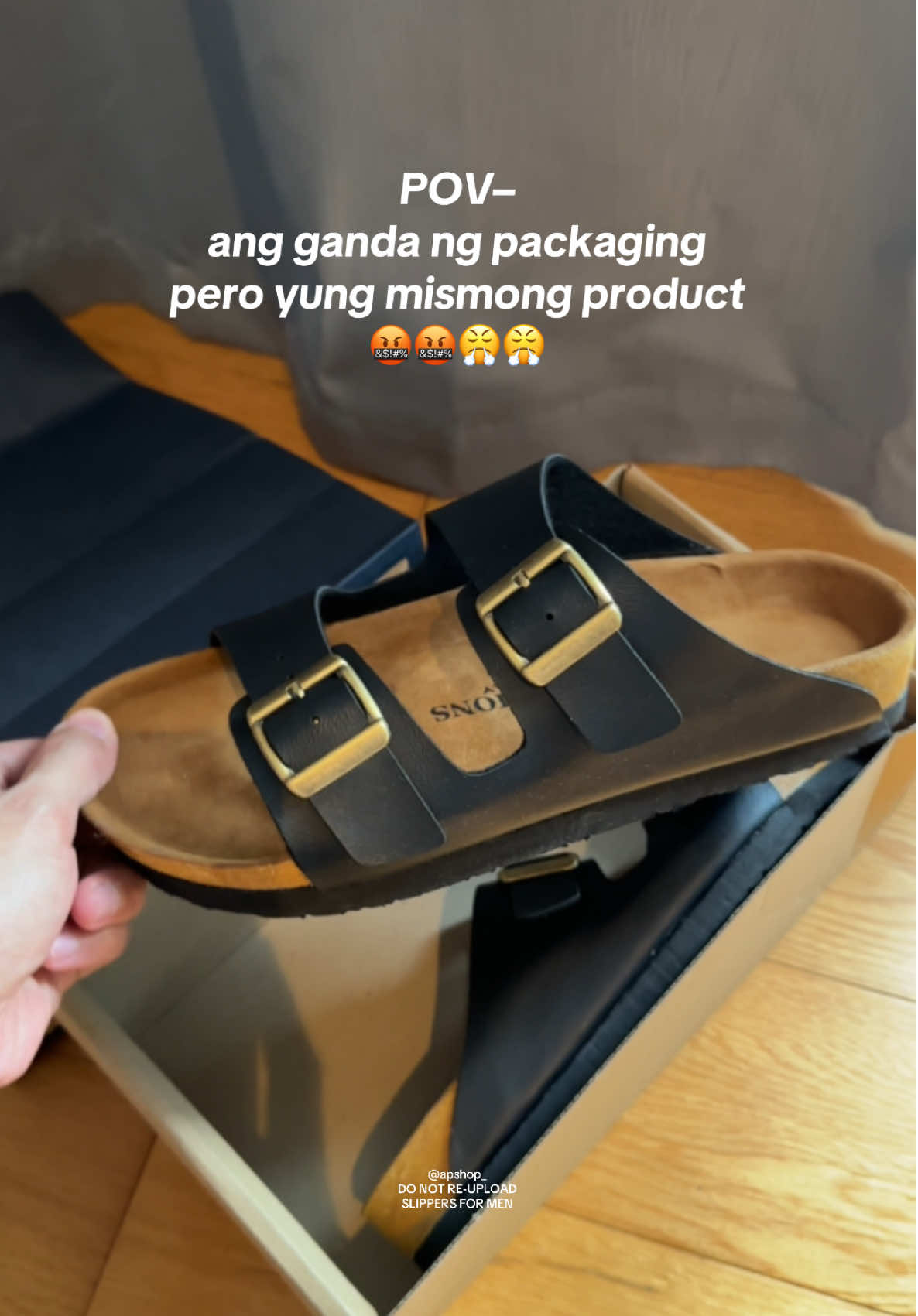 ayaw ko nalang mag talk… bibili nalang ako ulit 🤬🤬🤬 #fyp #slippers #twostrapsandals #twostrapslippers #tfashion 