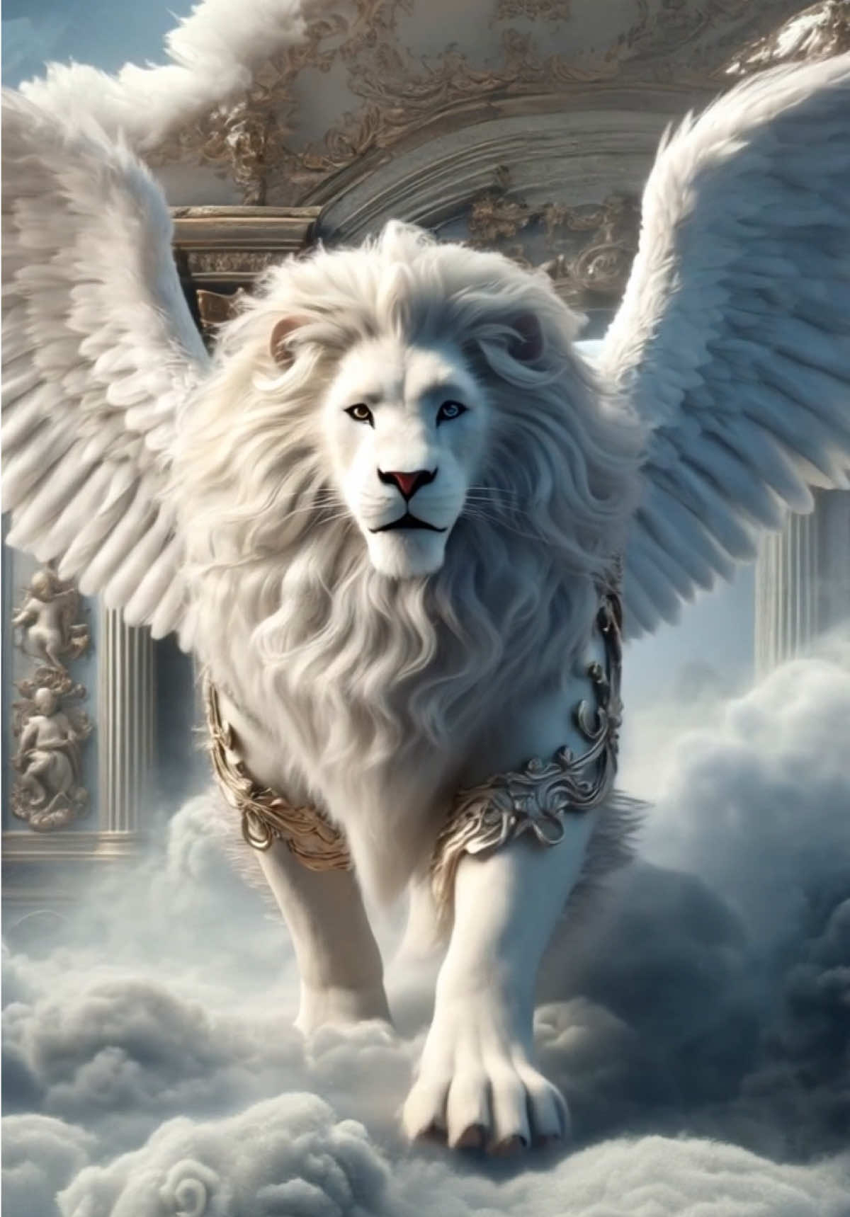 Live Wallpaper - Lion Guardian Angel  #livewallpaper #wallpaper #4k #Ai #fyp 