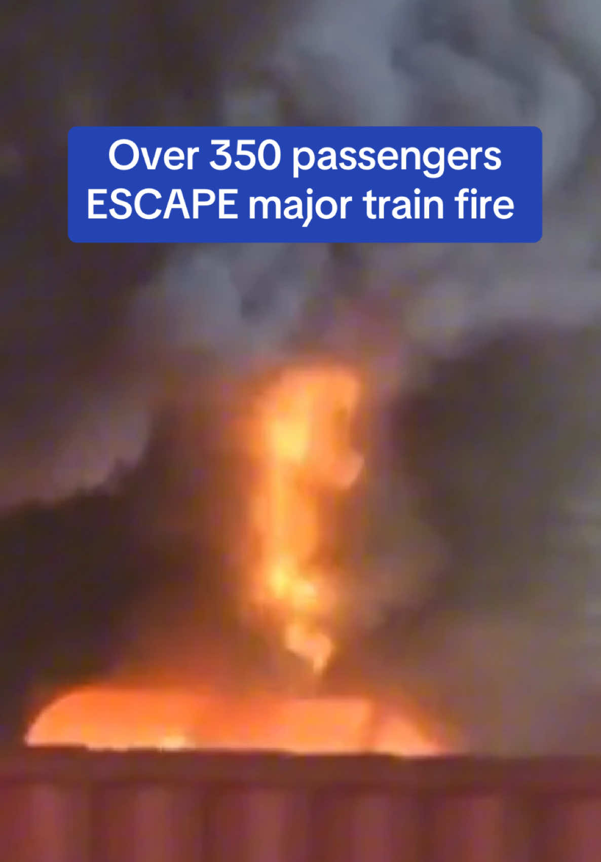 A train carrying 350 passengers burst into flames, sparking mass evacuations on it's way to Delaware. The six-car train was traveling from Philadelphia when flames tore through a carriage near Pennsylvania about 6.15pm on Thursday. Passenger Dnasia Buckner told Fox News that she began smelling smoke about 15 minutes into the journey. Eventually, conductors opened the train doors and instructed all passengers to disembark, a process which took about 15 minutes itself. No injuries were reported. Read more at DailyMail.com  🎥 Citizen  #train #fire #scary #passenger #pennsylvania #philadelphia #delaware #travel 