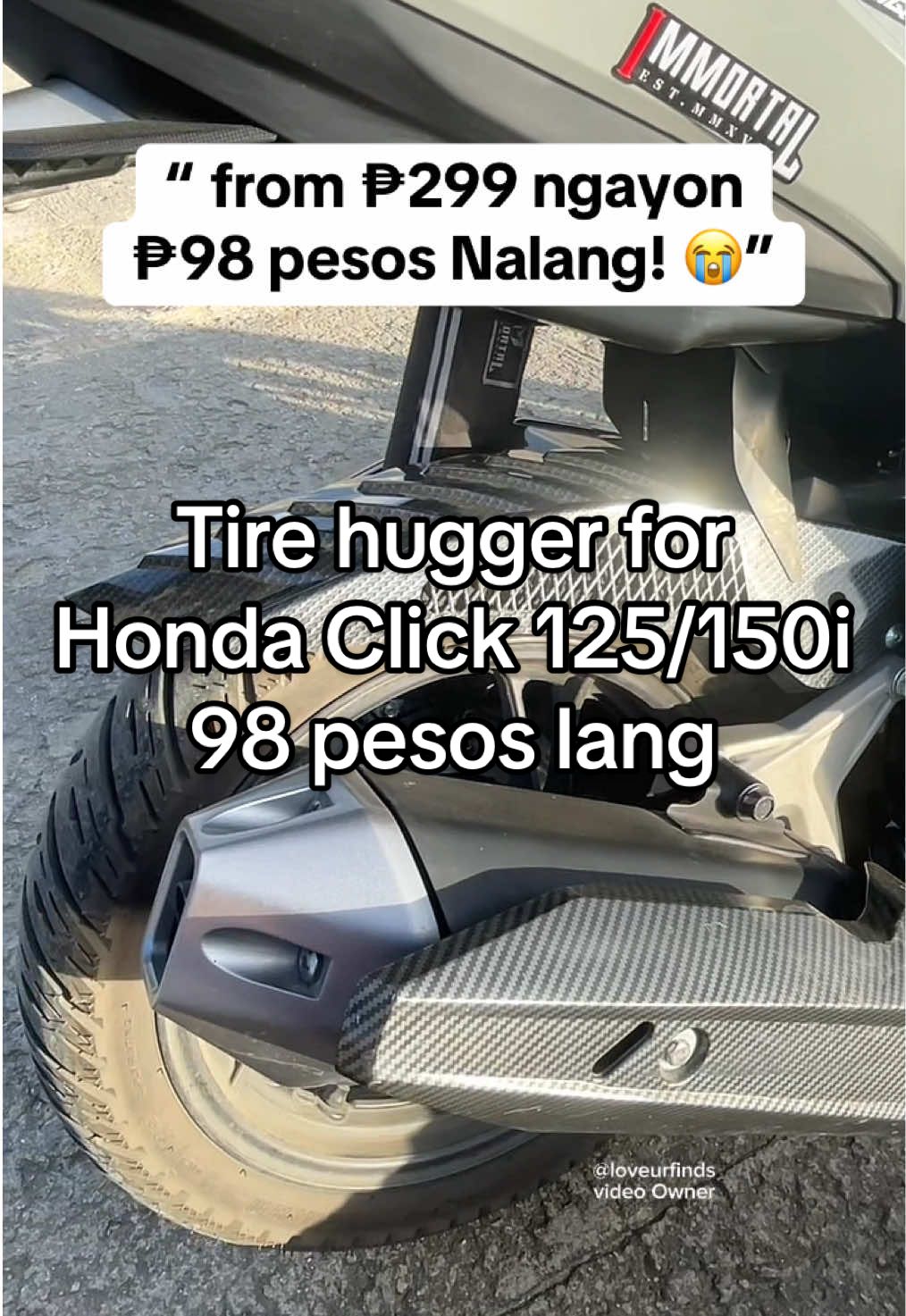 #tirehugger #tirehuggerhondaclick #hondaclick #motoraccessories #motorcylesoftiktok #fyp #viral #buynow 