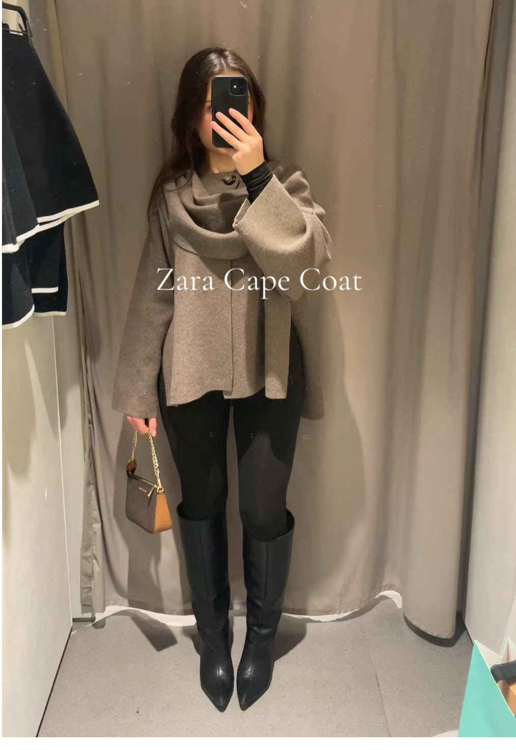 #fyp#zara#zarahaul#capecoat #coatwithscarf#boots#fashion 