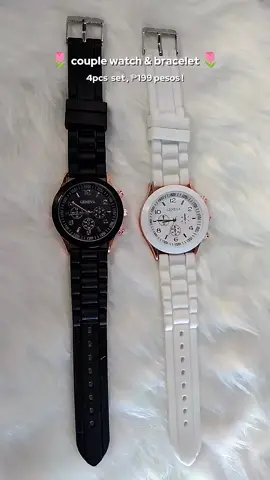 Uy grabe 4 pcs set na yan! 😍 #couplewatch #watch #bracelet #giftideas 