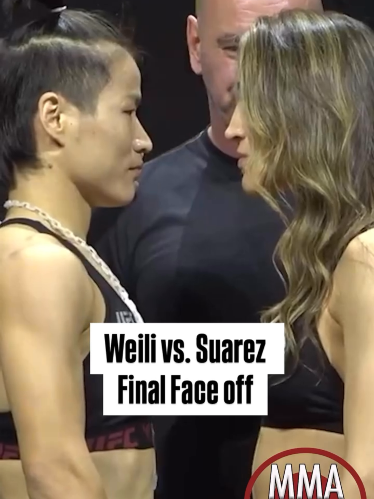 Zhang Weili & Tatiana Suarez face off for the last time before their championship co-main event at UFC 312 Ceremonial Weigh in Highlights at MMA Crazy ▶️ #ufc #ufc312 #tatianasuarez #zhangweili #weilizhang