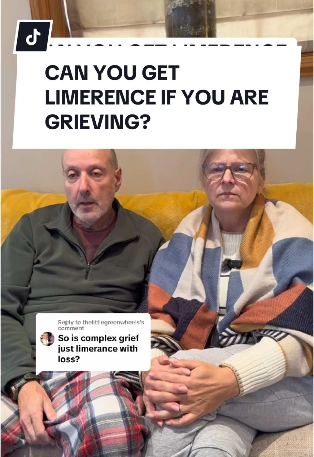 Replying to @thelittlegreenwheels  can you get limerence if you’re grieving?  Have you had limerence? Were you experiencing a loss at that time? Let us know in the comments. #limerence #therapy #therapytiktok #therapist #relationshipadvice #marriedtherapists #grief 