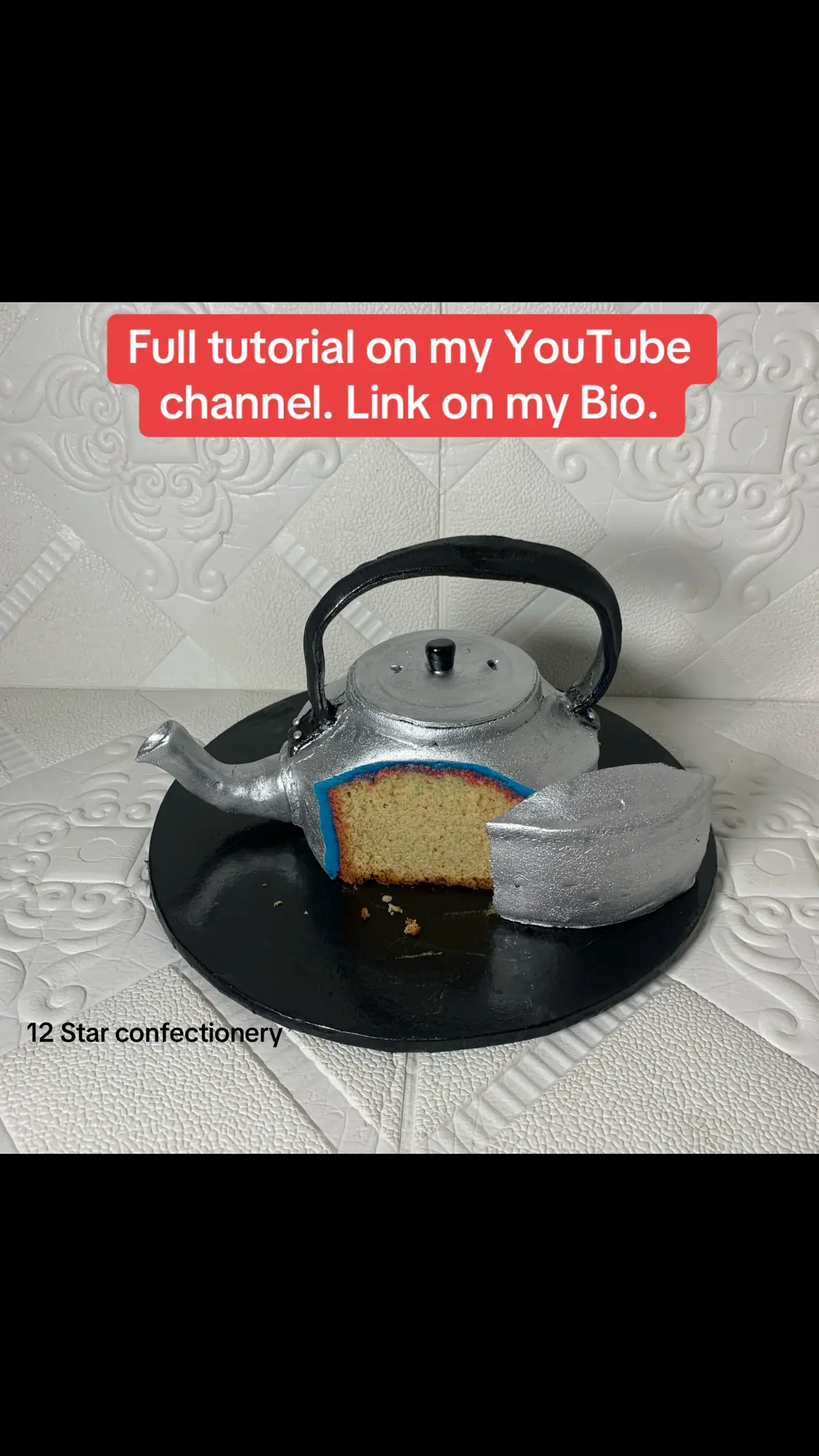 How To make a kettle Cake. Full video on my YouTube channel. #kettelcake #cake #cakeorreal