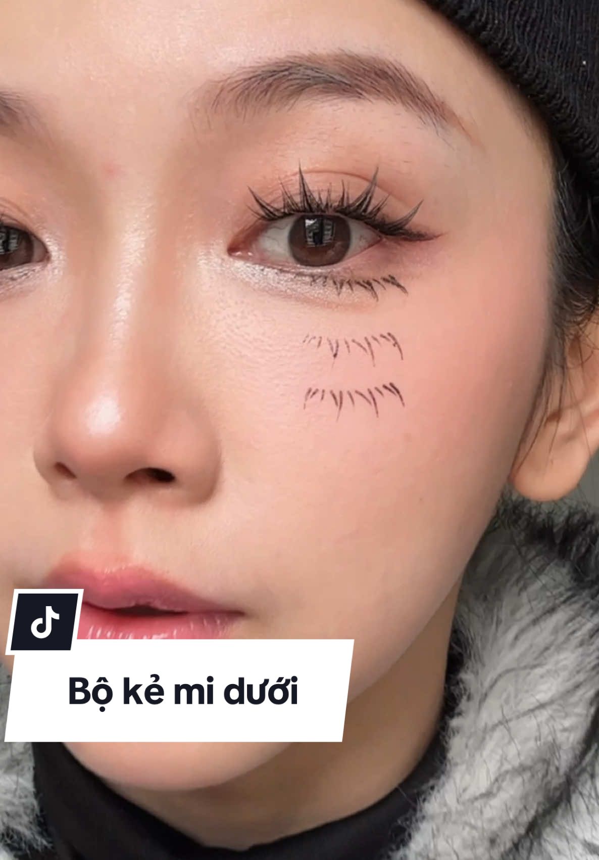 Tại sao bây giờ mới biết đến bộ kẻ mi dưới này nhỉ 🥲 #kemiduoi #makeup #badbie #tamhermong #review #lamdep #beauty 