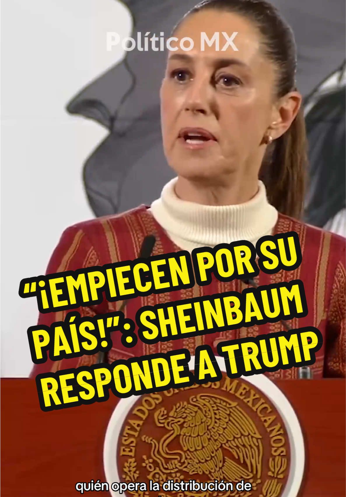 “¡Empiecen por su país!”: Sheinbaum responde a Trump Luego de que el presidente de Estados Unidos, Donald Trump, solicitara la eliminación total de los c*rteles, Claudia Sheinbaum respondió que su país tiene 