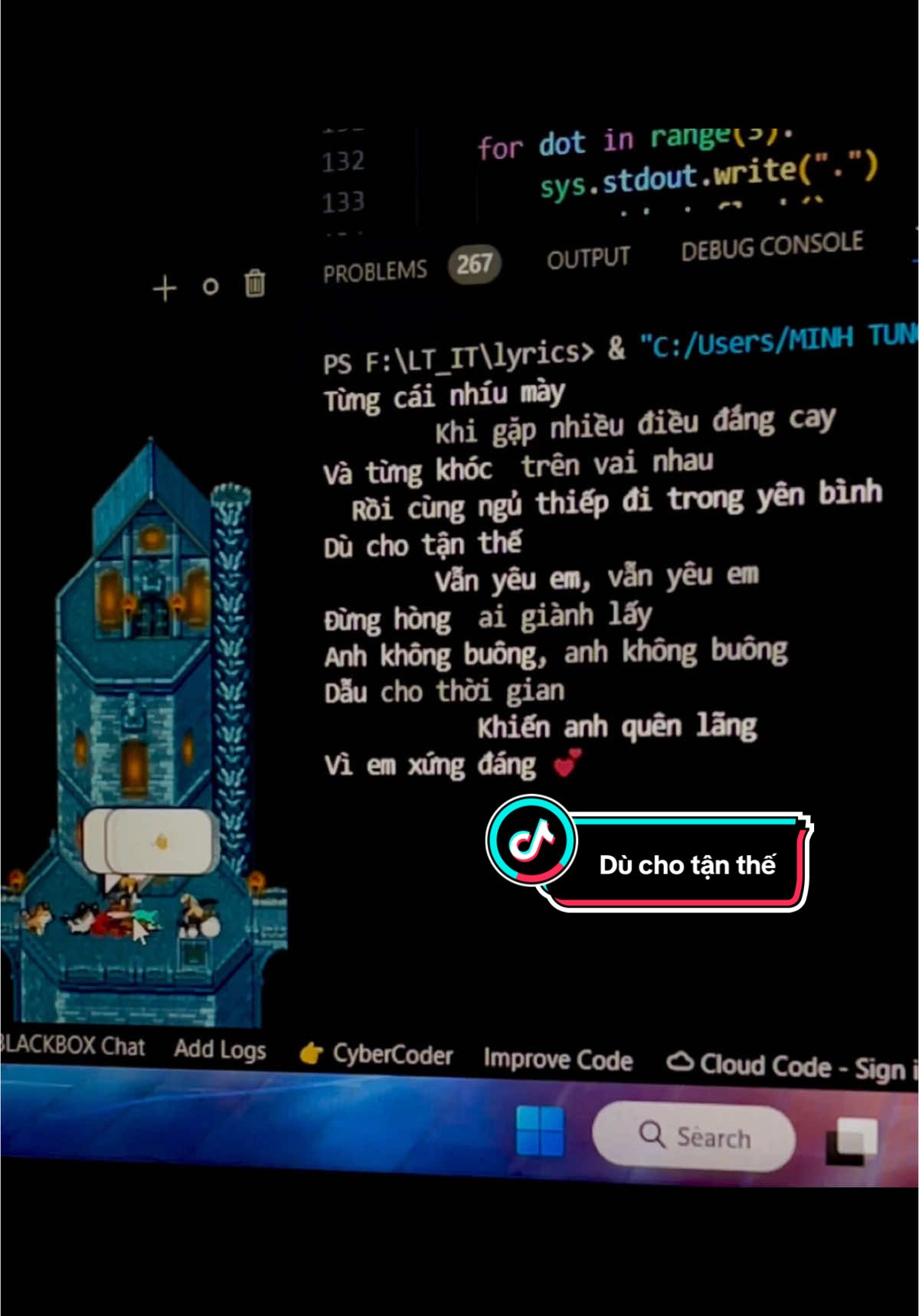 Va tung khoc tren vai nhau🩶… #it #coding #python #fyp #viral #duchotanthe #erik #listnhaccuatung 