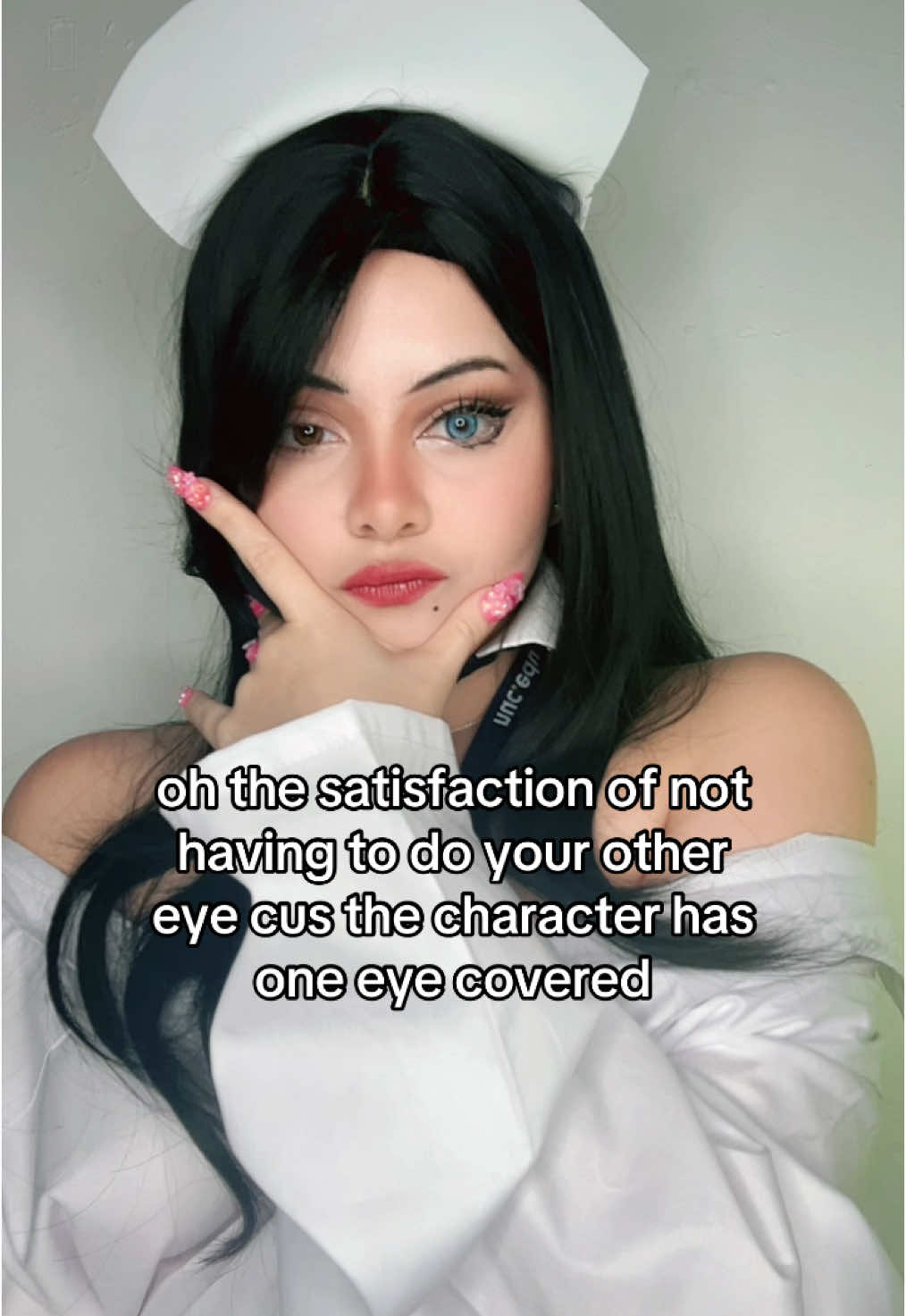 Its just me and my one eye against the world #Dandadan #queensensei #glambot #relatable #queencosplay #meme 