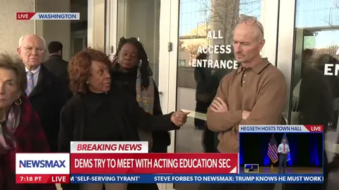 #maxinewaters shows up at the Department of Education 