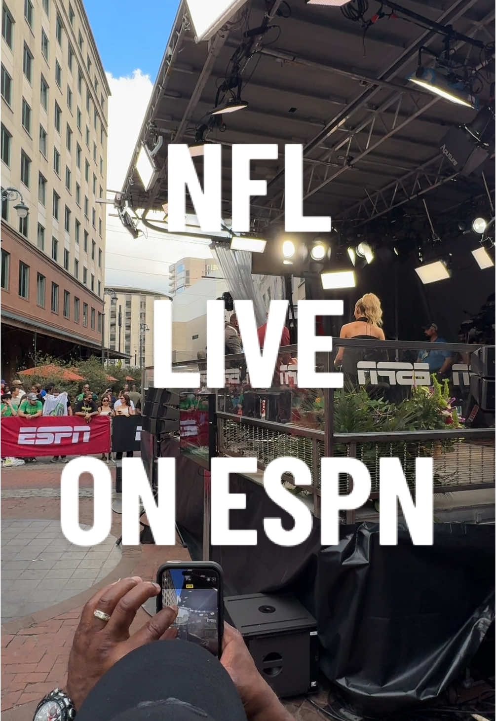 In the crowd for an NFL Live taping on ESPN in New Orleans—an incredible experience soaking in the energy and excitement leading up to the Super Bowl. PS: Rewatch the taping, I think you can see my head 😂 #Marine #marines #marinecorps #usmarine #usmarines #usmc #fypage #foryoupage #military #usmc250 #SuperBowl #superbowllix #superbowl59 #nola #neworleans #eagles #chiefs #espn #nfl 