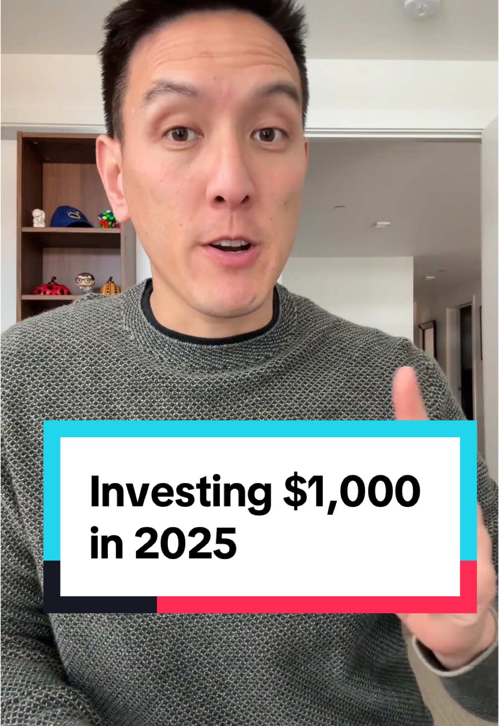 How I’d invest $1000 in 2025!  1st I’m investing $400 dollars into an S&P 500 ETF like $VOO or $SPY. This will typically be the largest holding of any investment portfolio I start and its up 80% in the past 5 years. 2nd, I’m adding $200 of QQQ - that’s the ETF giving you exposure to tech and software companies. In the past 5 years its done really well +128%.. Next, I’d put $300 into individual stocks - choose 3 stocks and put $100 into each of them. I’m choosing stocks that I think will be around in 40 years, think of your Apple’s, Google’s, and JP Morgans of the world. It’s important to not buy any speculative or penny stocks. My last $100 will stay in high yield savings or in cash waiting for opportunities. This split will provide diversification to a lot of stocks via ETFs, as well as some concentration to stable, long term stable individual names to get my portfolio started. If you have any questions let me know below!