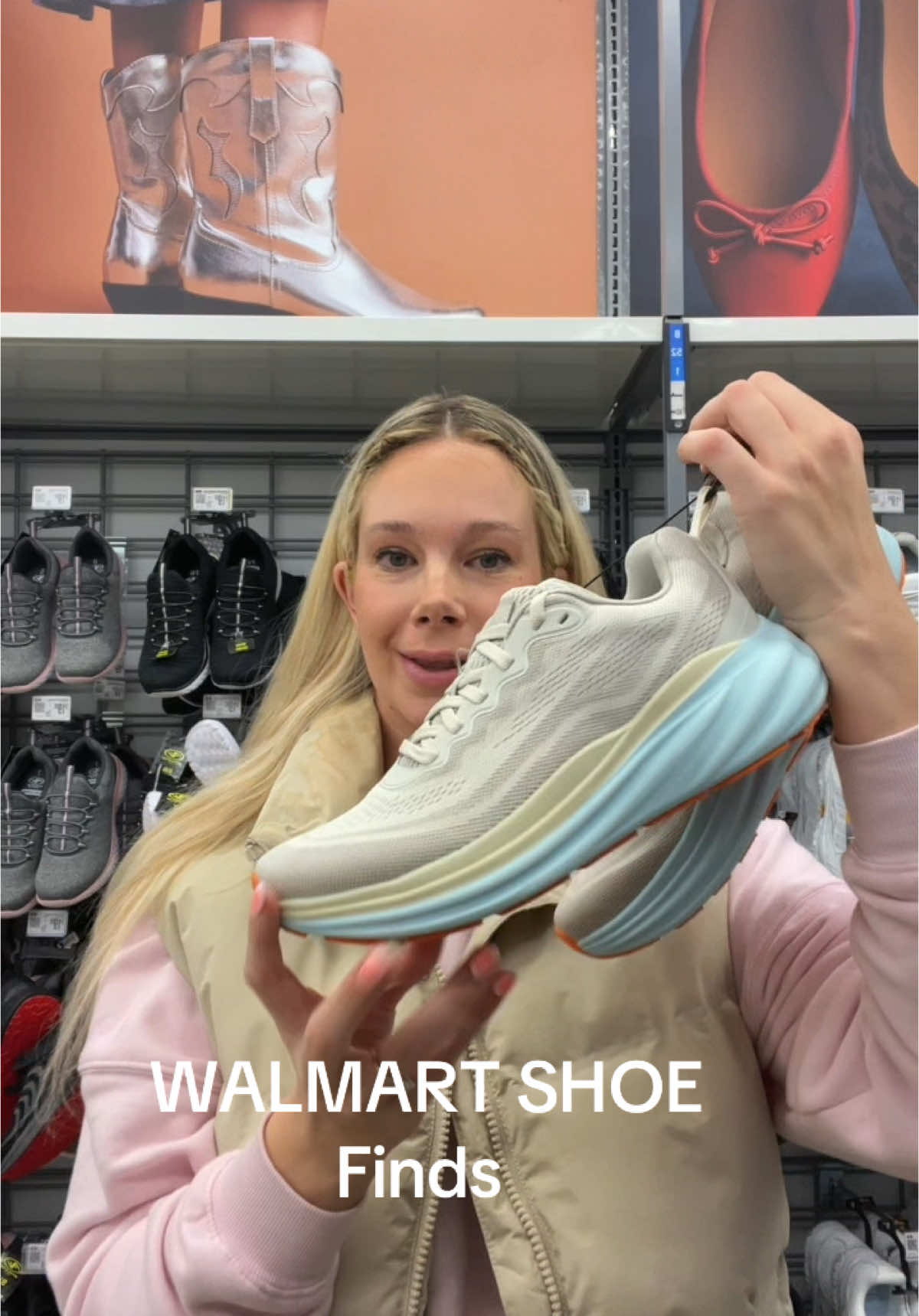 Walmart or hokas?? 😍😍😍 OMG will link everything in our bio!!!  #hoka #lookforless #thesisterdeals #walmart #walmartfashion #walmartfinds #affordablefashion #walmartstyle 