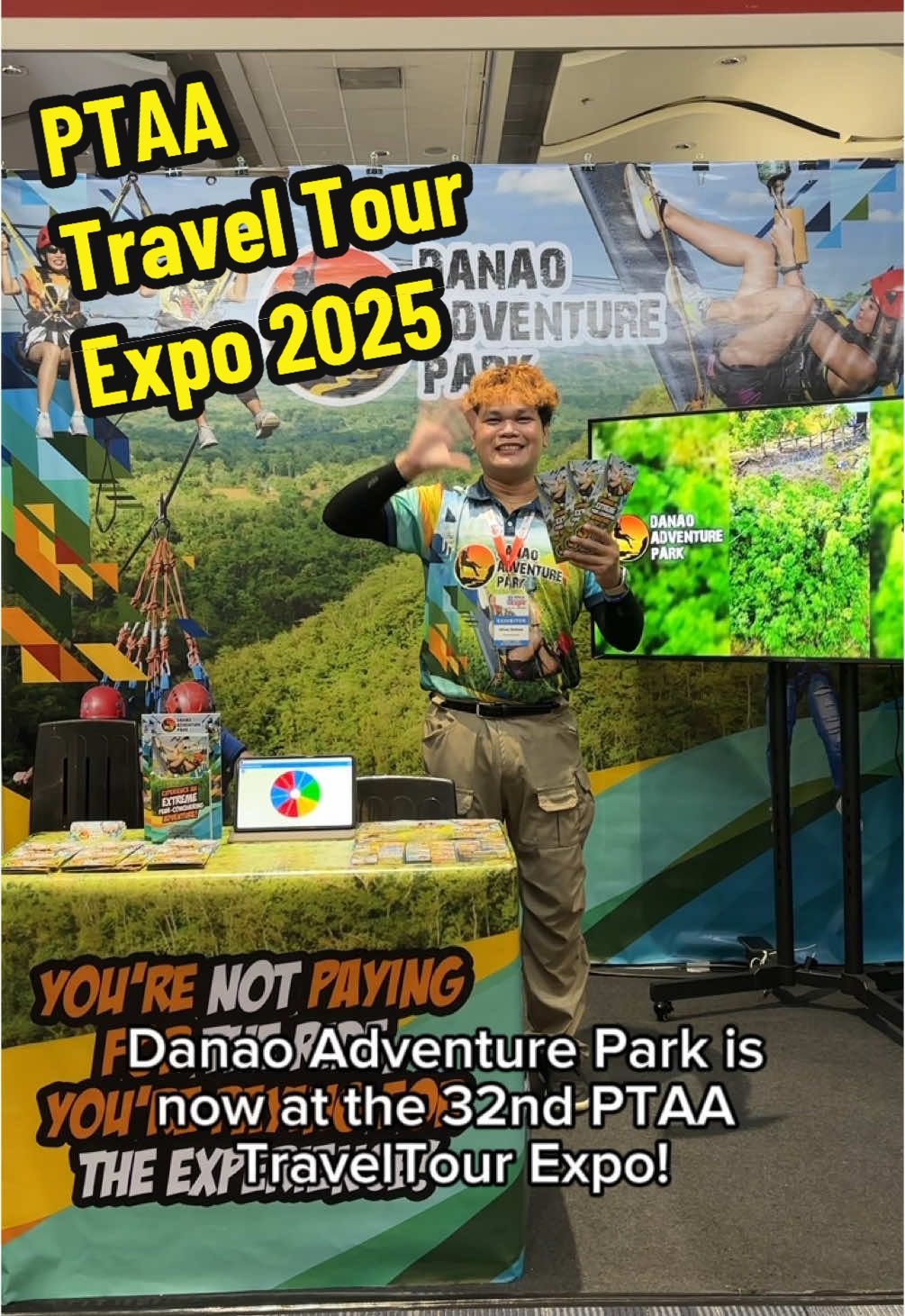 IT'S 32ND PTAA TravelTour Expo 2025 DAY 2 Visit our booth (No. 629) at the SMX Convention Center Manila. Many have won their exclusive discounts and freebies. You could be next! LIMITED VOUCHERS ONLY. See you!  Seize the NOW in DANAO! #DanaoAdventurePark #LoveThePhilippines #travel #travelbucketlist #bohol #touristspot #adventure #extreme #boholtourism #beholdbohol #TTE2025 #iTTE2025 #BeyondBorders #fyp #foryoupage  📍We are located in Magtangtang, Danao, Bohol. Landmark is St Vincente Ferrer Parish and Francisco Dagohoy Memorial Shrine. 🕰 We are OPEN DAILY even on holidays, 8:00 AM to 5:00 PM. We observe employees' lunch break from 12:00 NN to 1:00 PM. ❗️We pause our activities during heavy rains, strong winds, and thunderstorms. Activities will resume immediately once weather disturbances stops ❗️