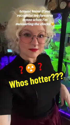 Didja catch my tattoo? #radioactive #uraniumglass #radium #radiumgirls #spicy #clocks #geiger #uraniumfever #vintage #antique #fyp #fenton #unassuming #retro 