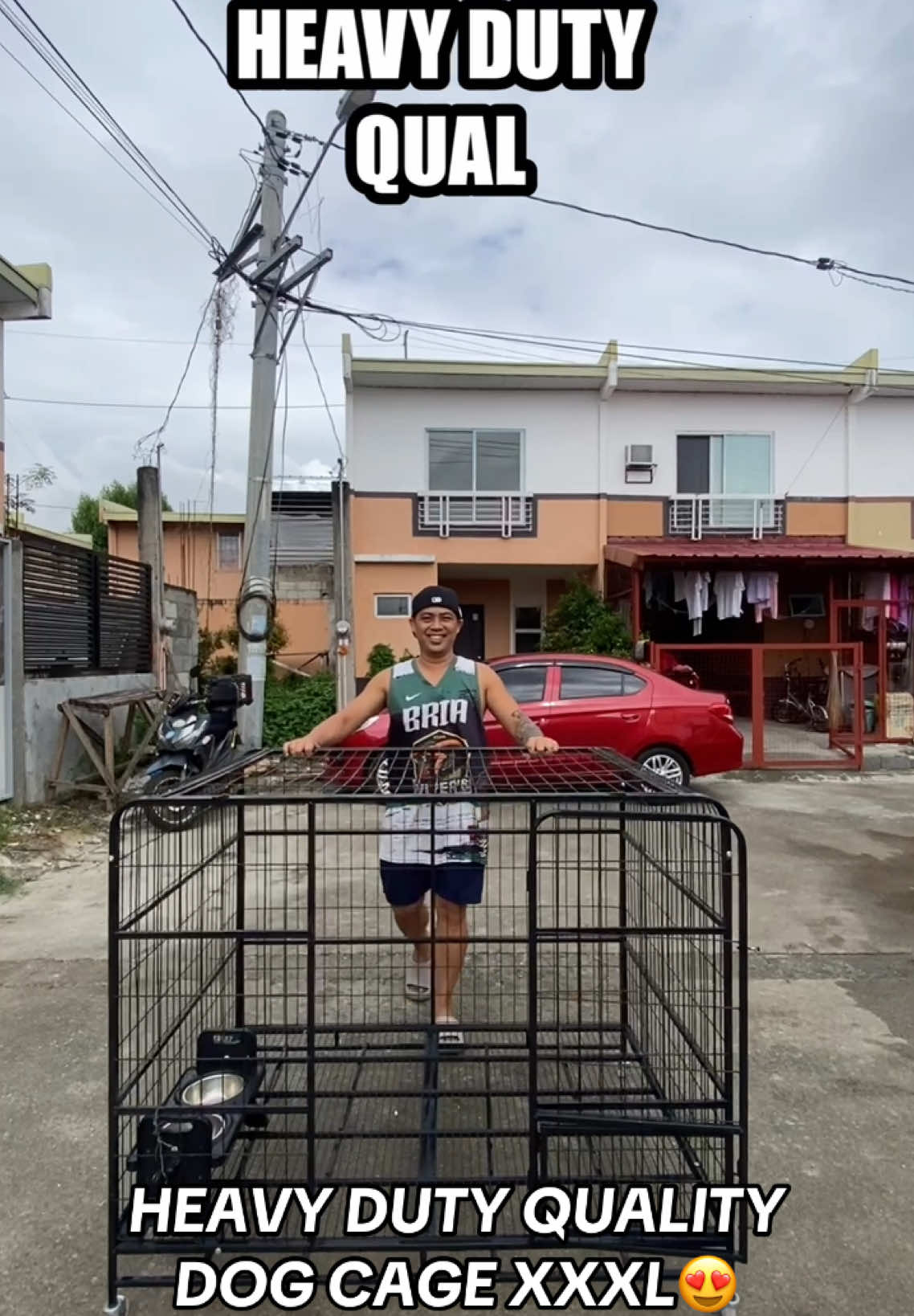 Heavy Duty Quality triple XL ang size ng dog cage. Spacious, collapsible, top loading, removable at may rotating wheels na. Very convinient to use. Naka bump lock design na, may feeding wicket, 2 poop trays at matibay ang bakal. Get yours na it won’t let you down. #dogcage #petcage #cage #heavyduty #forpets #stainless 